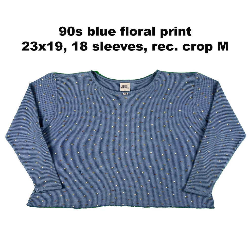 Vintage Floral Waffle Knit Thermals- SELECT SHIRT