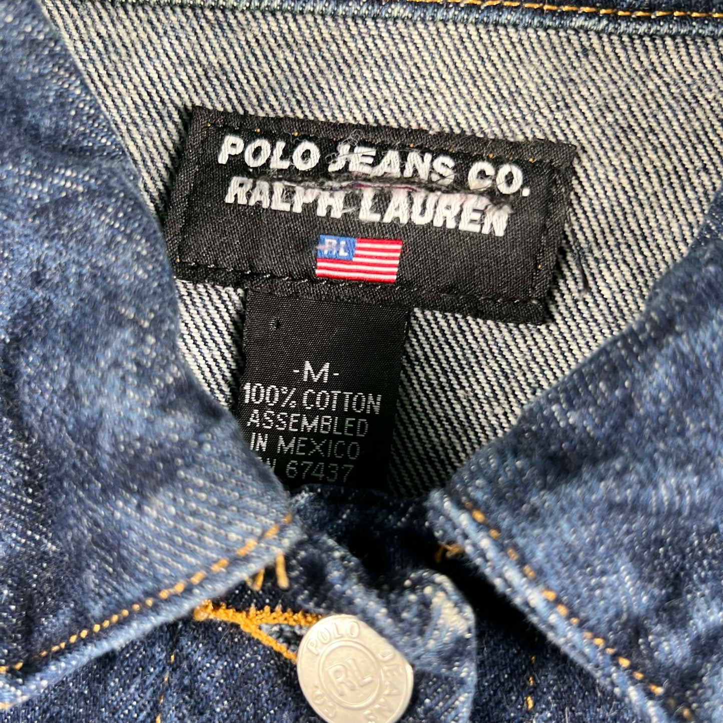 90s Polo Jeans Ralph Lauren Cropped Denim Jacket- XS