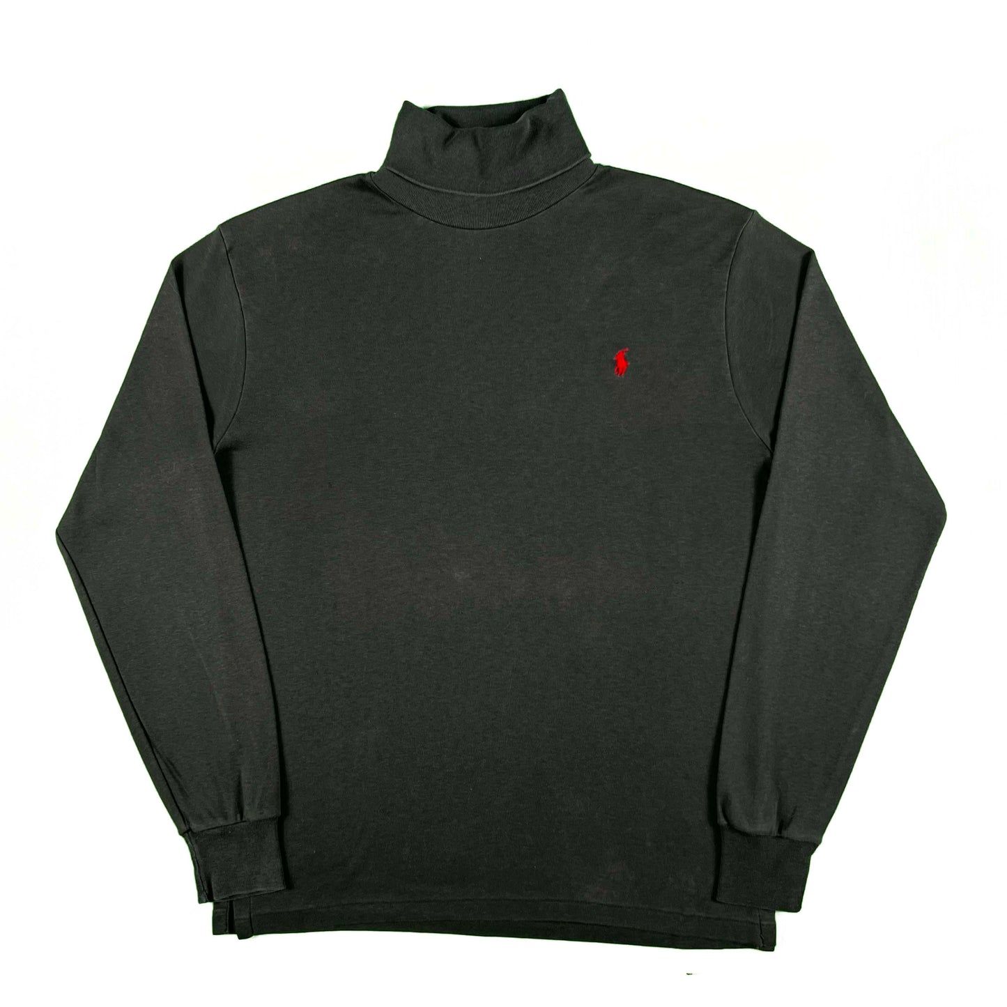 90s Sun Faded Black/Navy Polo RL Turtleneck Shirt- M