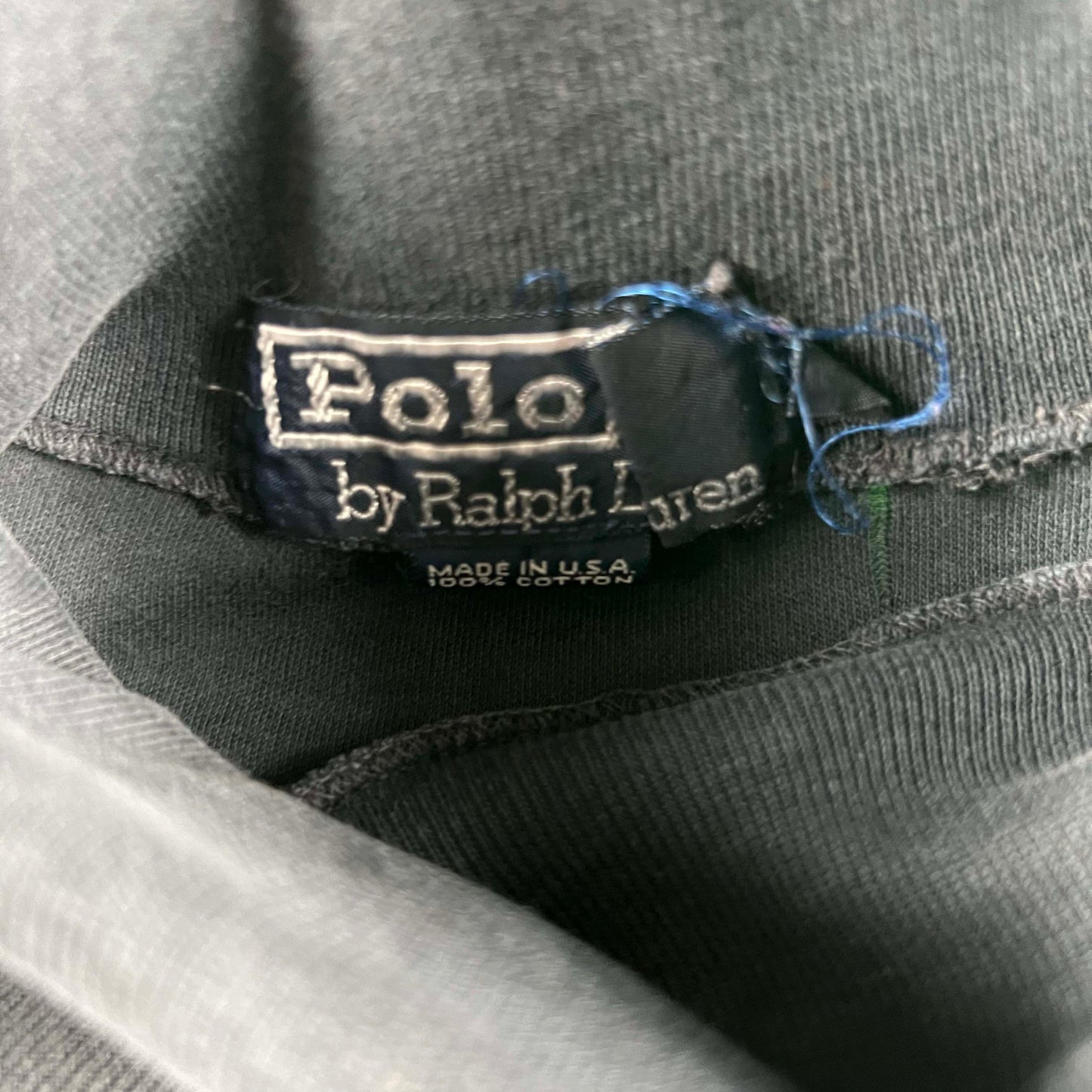 90s Sun Faded Black/Navy Polo RL Turtleneck Shirt- M