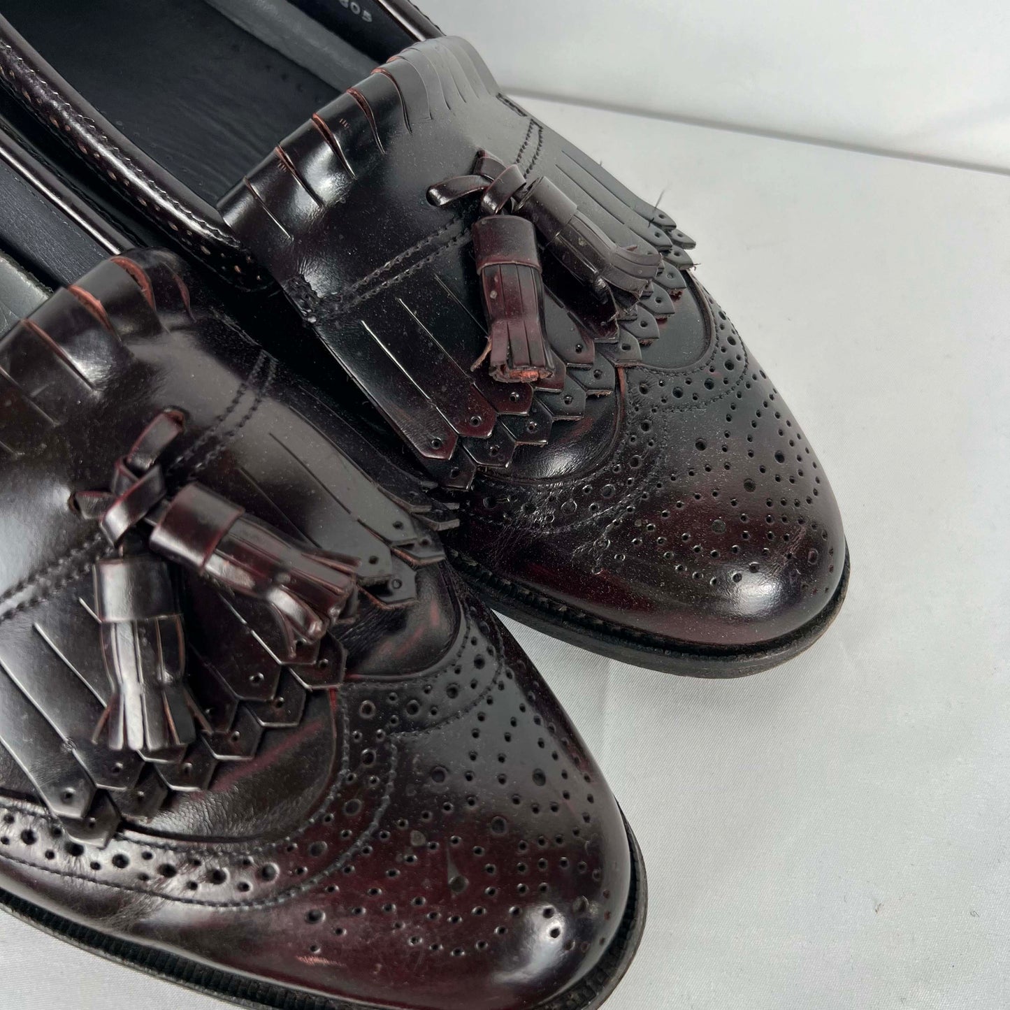 80s/90s Dexter Oxblood Leather Tassel Loafers- M's 10.5, W's 12