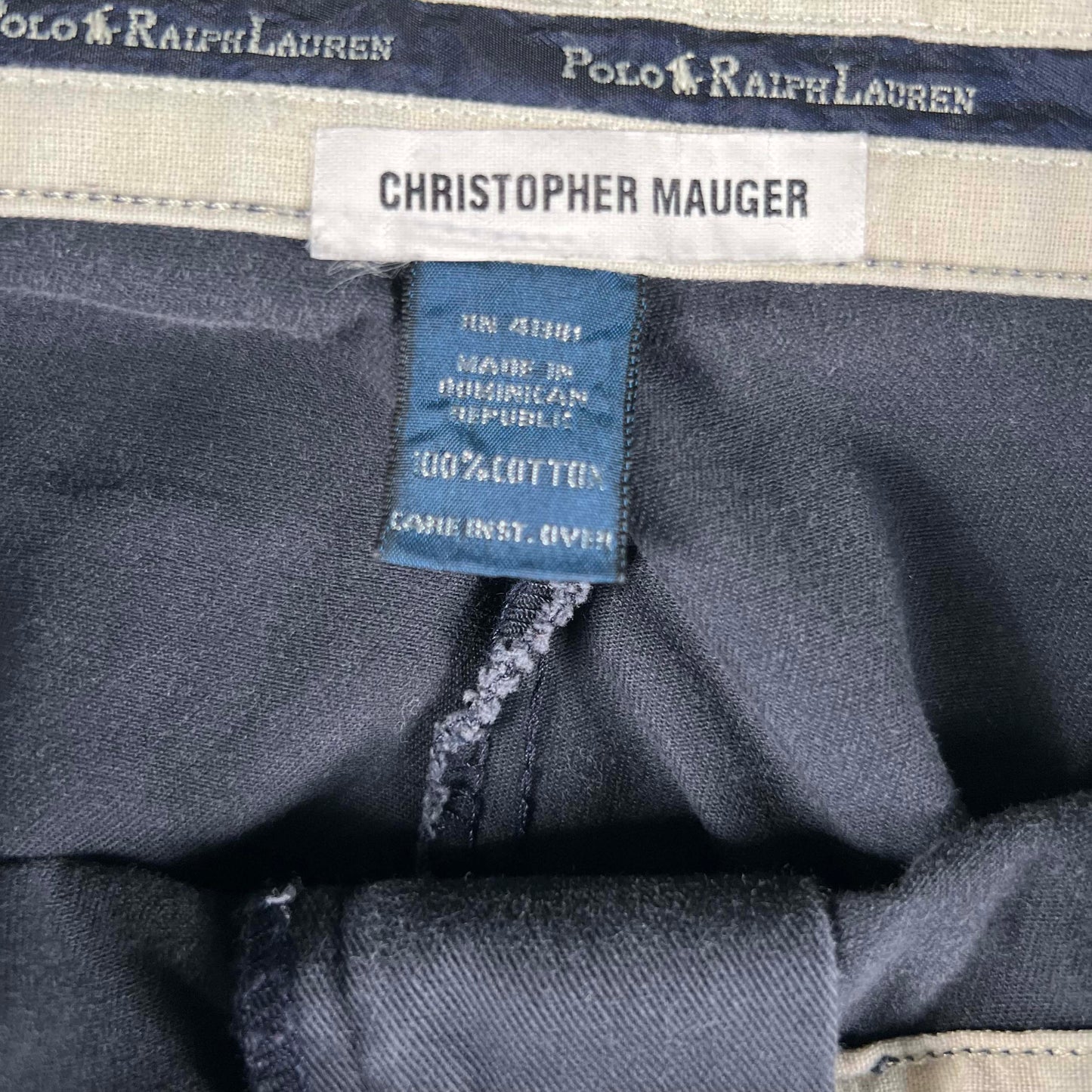 00s Polo RL Faded Navy Pleated Cotton Chino Pants- 36x29