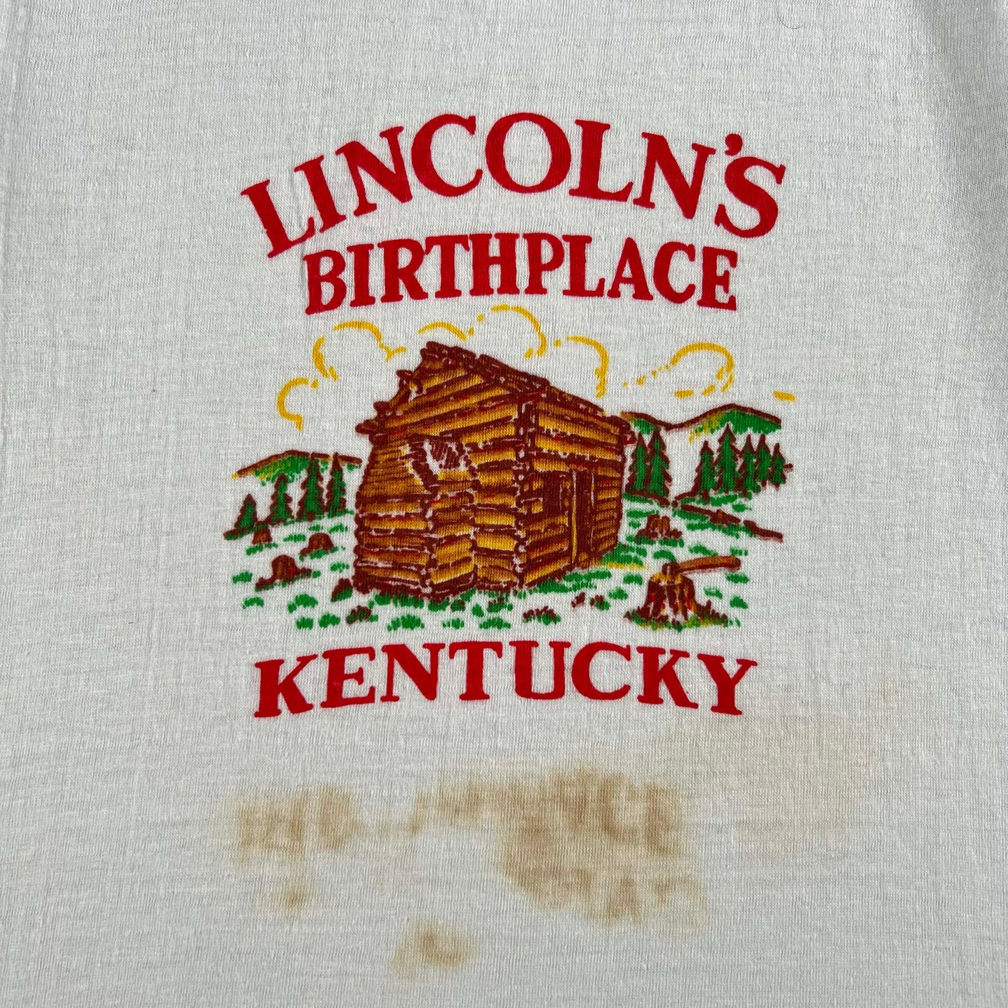 60s Lincoln's Birthplace Ringer Tee- XXS