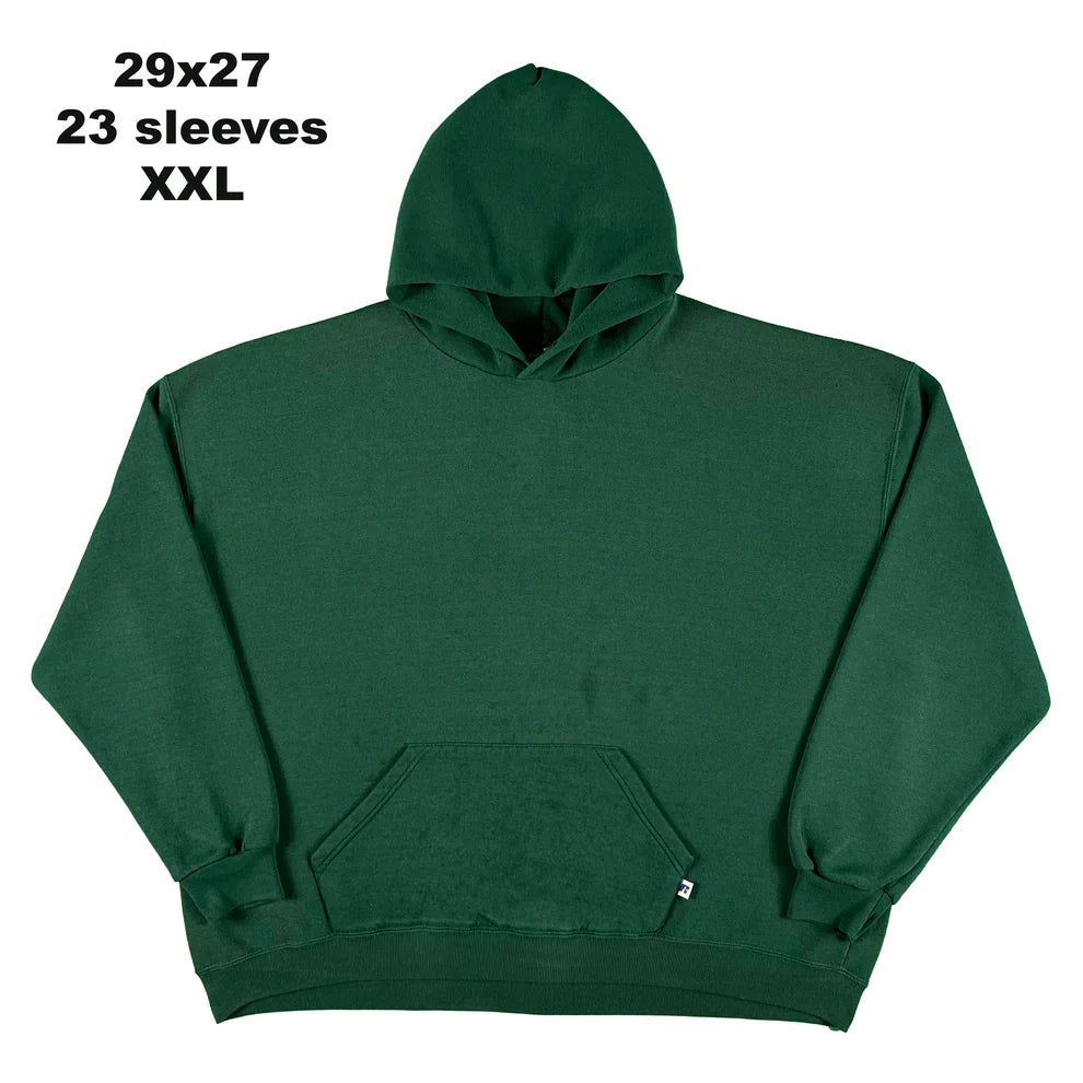 Vintage Blank Forest Green Hoodie- SELECT SIZE