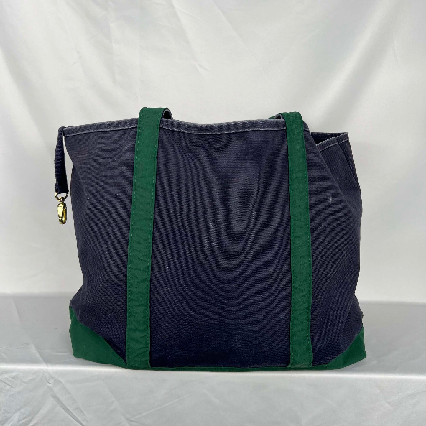 90s Lands' End Two Tone Canvas Tote Bag- Large