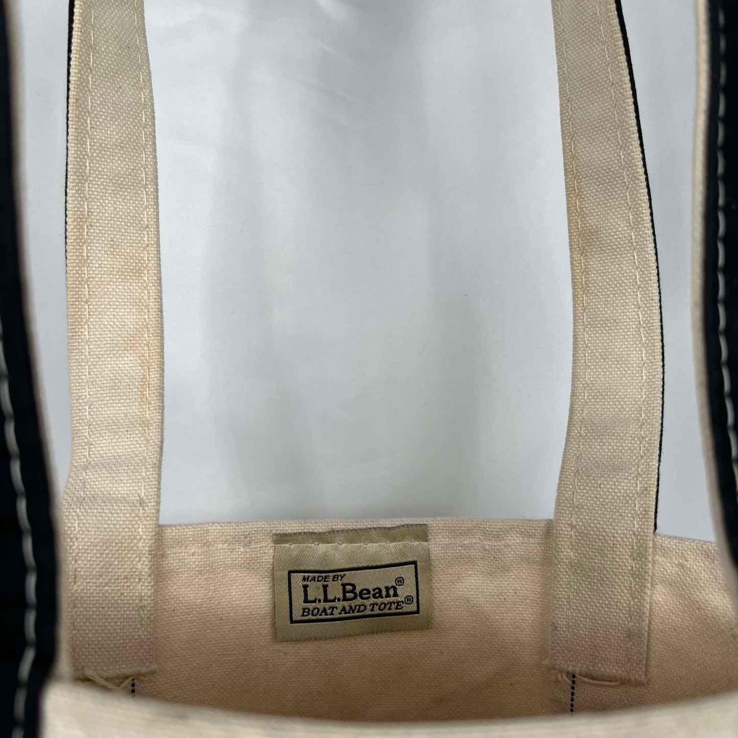 L.L. Bean Long Handle Canvas Boat and Tote Bag- Small