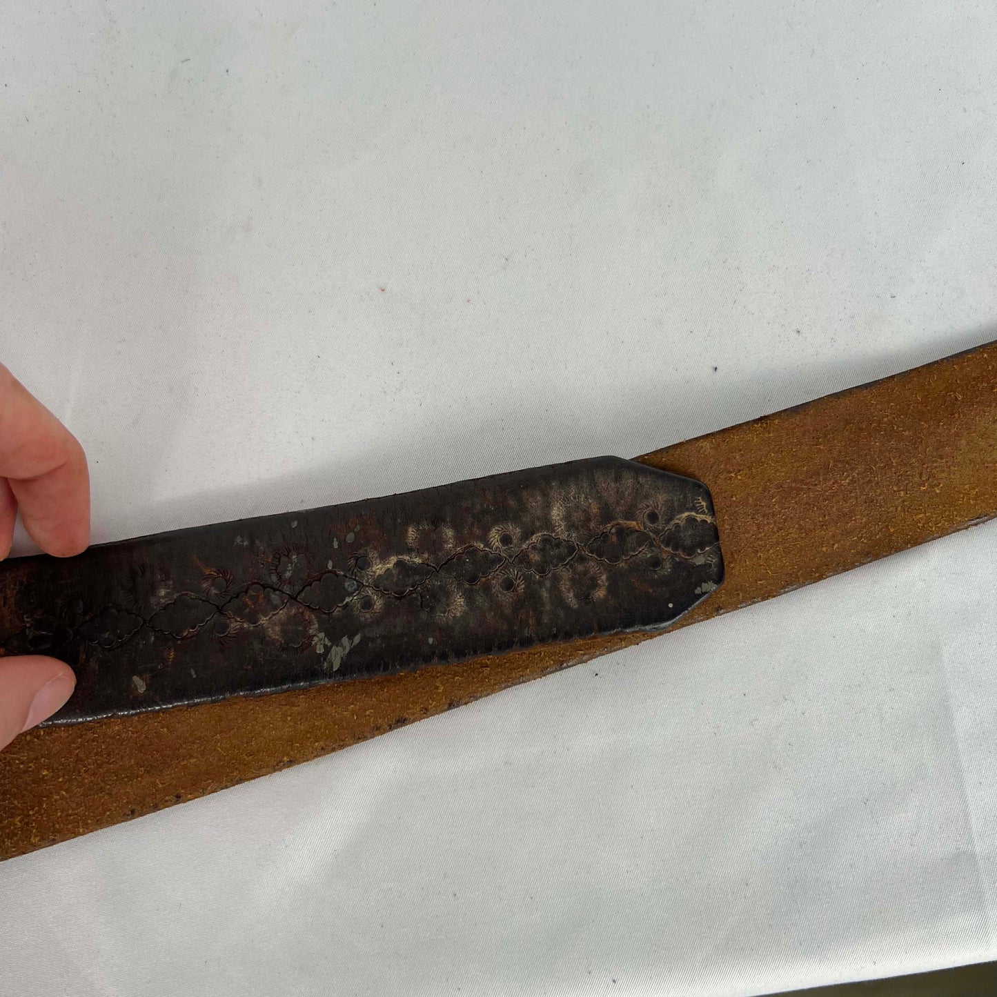 70s Portland Trailblazers Buckle Leather Belt- 30"-34"