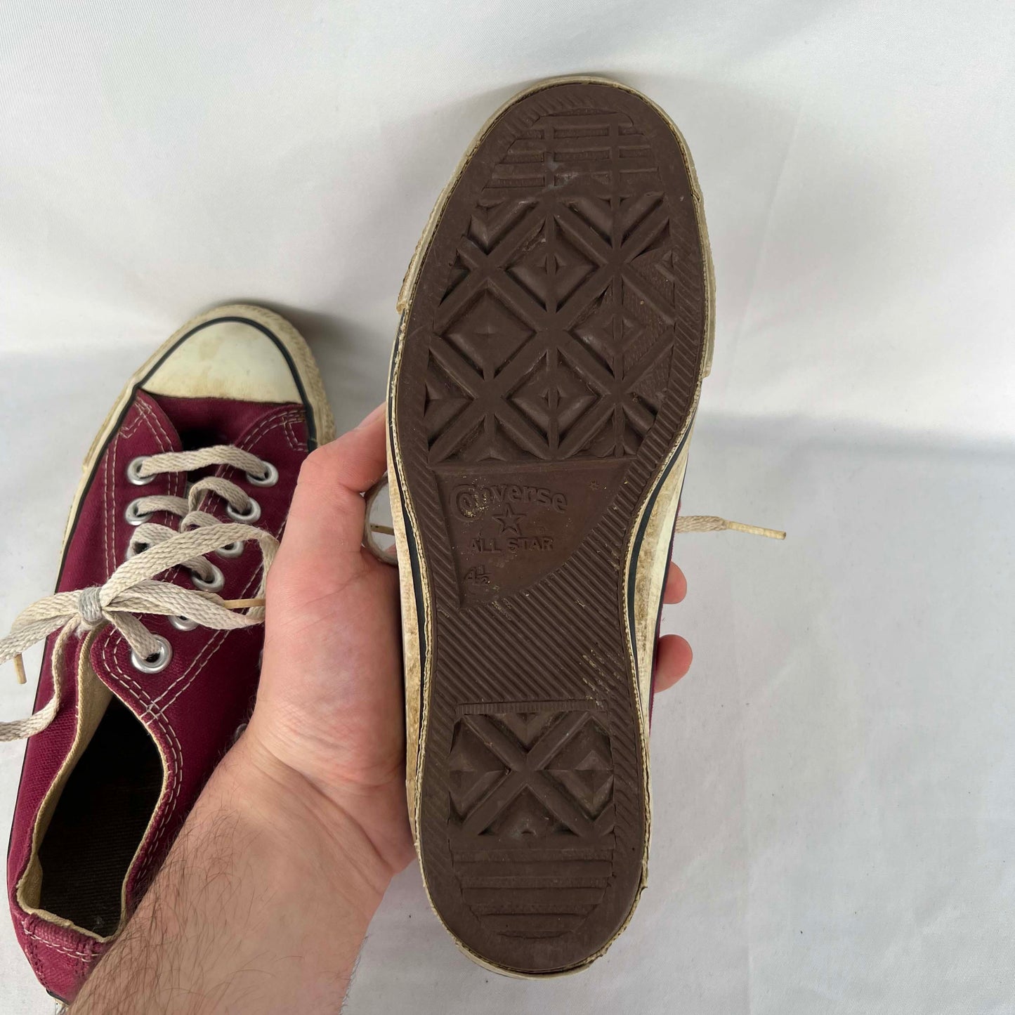 80s Burgundy Made in USA Converse- M's 4.5, W's 6