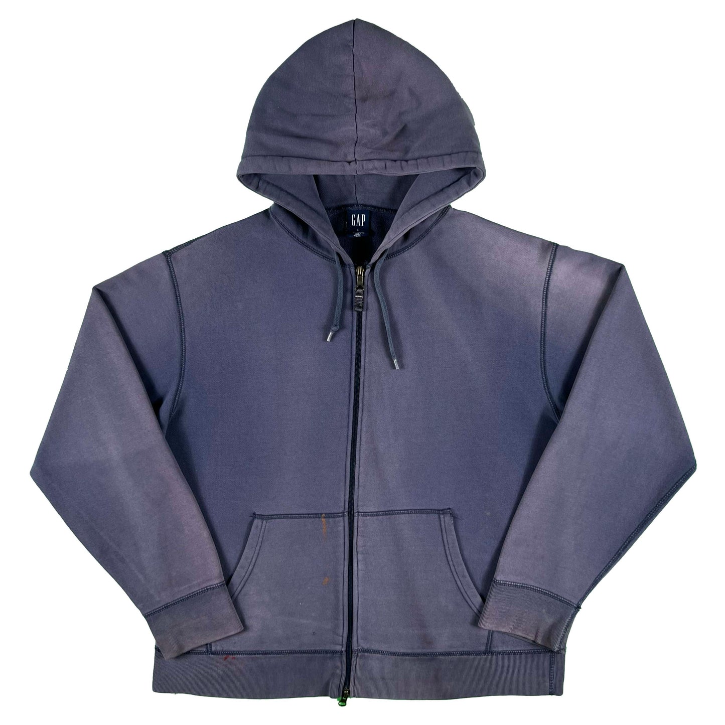 2002 Gap Sun Faded Navy Zip Up Hoodie- L