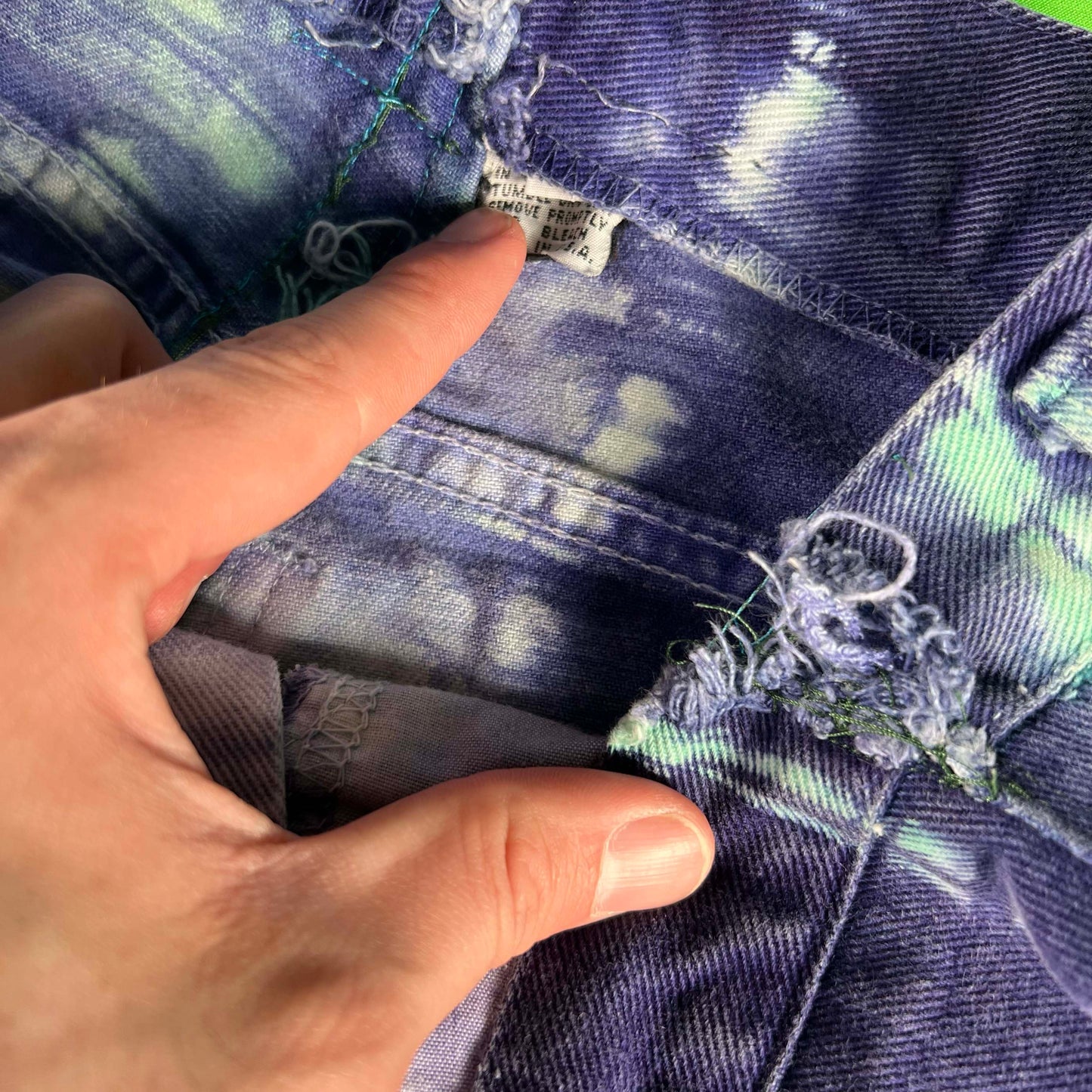 70s Tie Dye Denim- 26x28