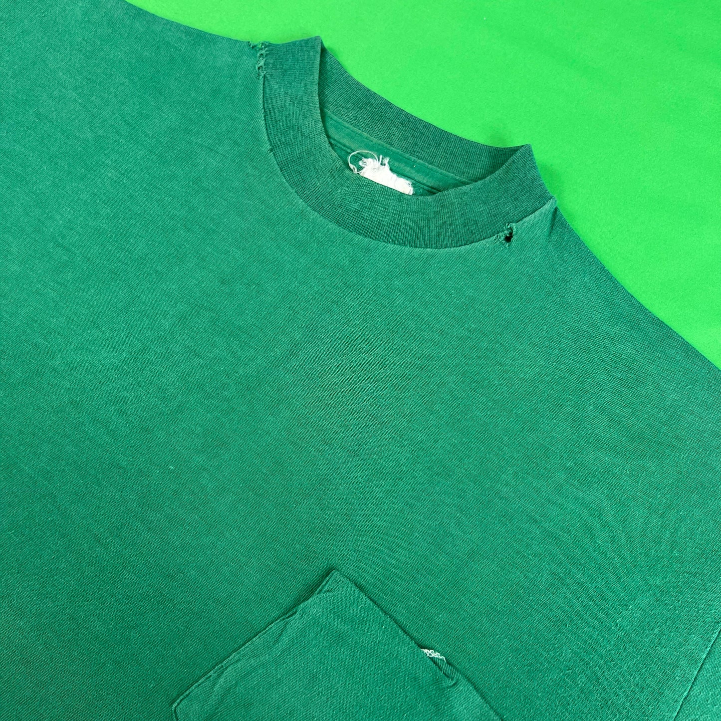 60s Blank Green Pocket Tee- XL