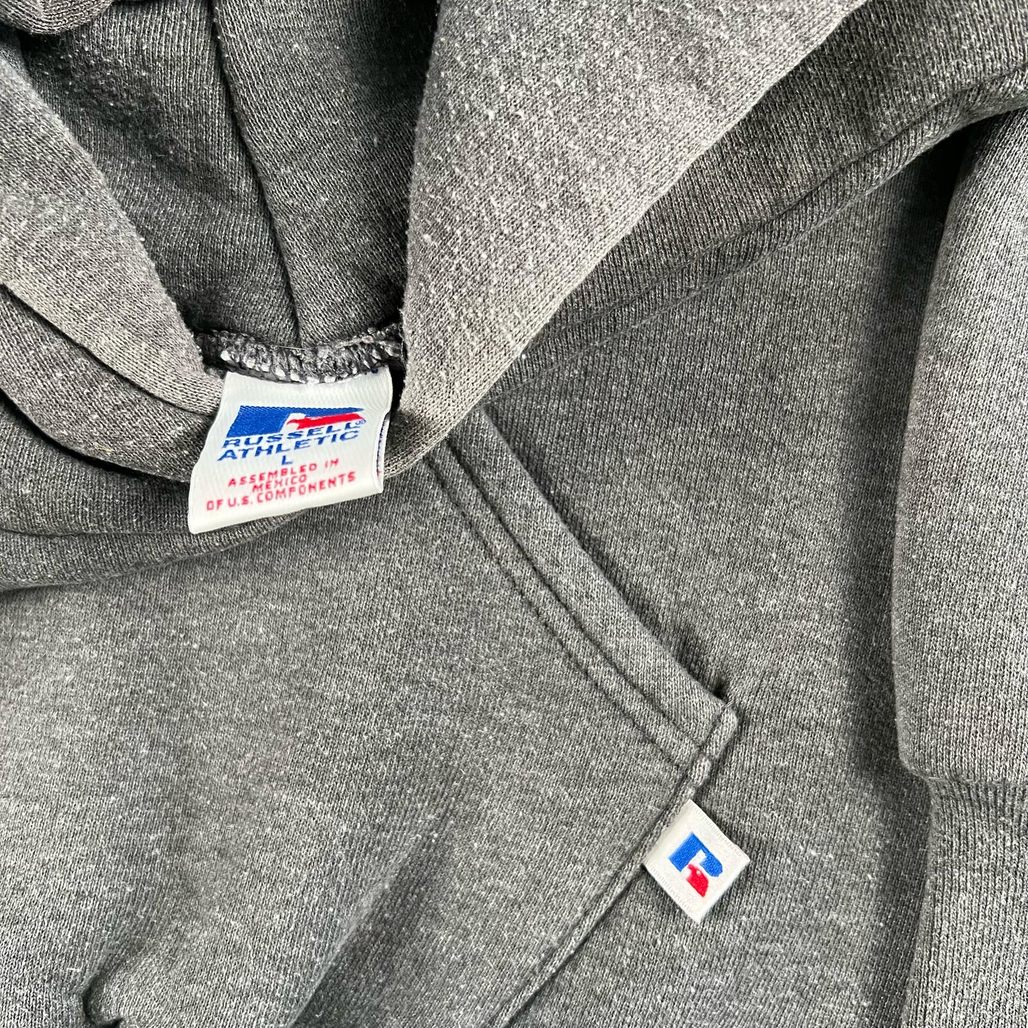 Vintage Blank Dark Grey Hoodie- SELECT SIZE