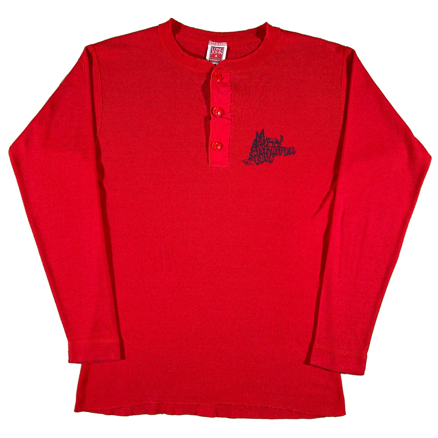 80s Wise River Montana Henley Thermal- S