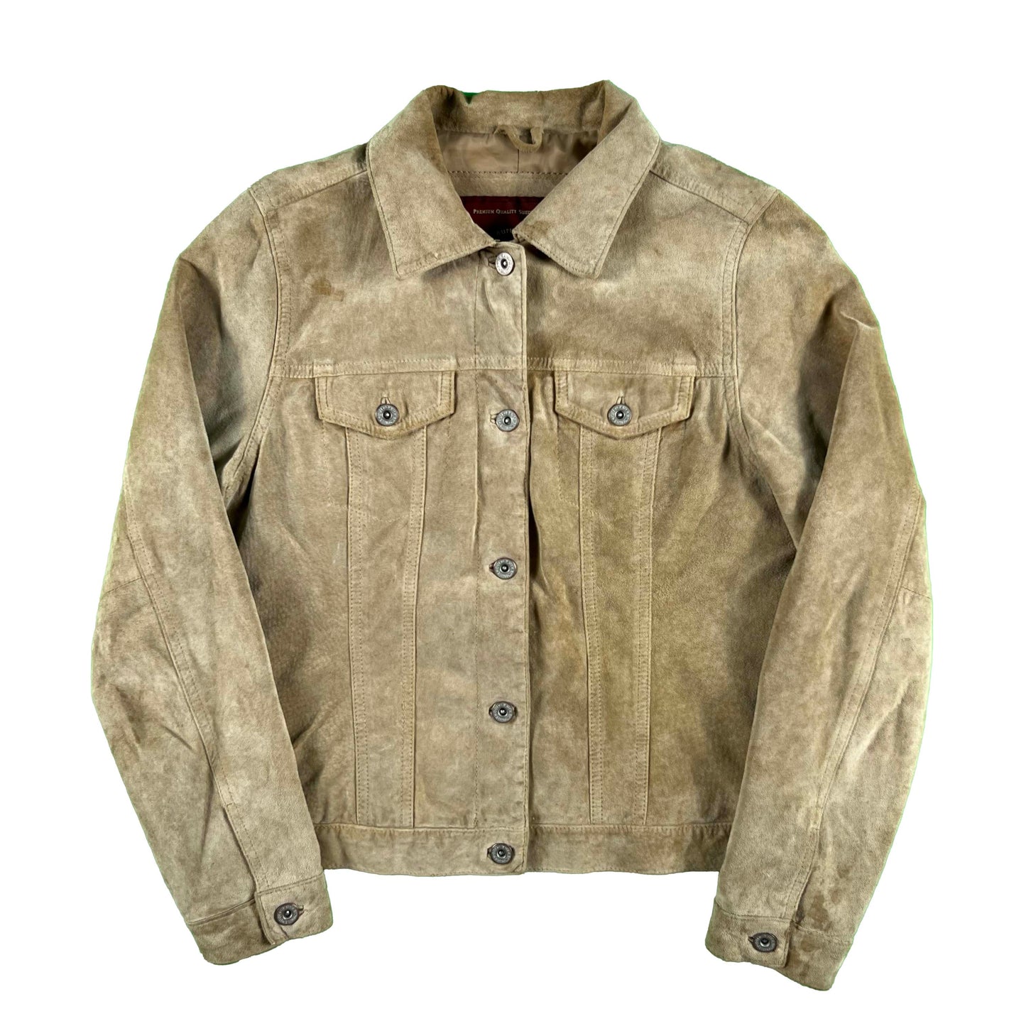 Eddie Bauer Suede Leather Trucker Jacket- S