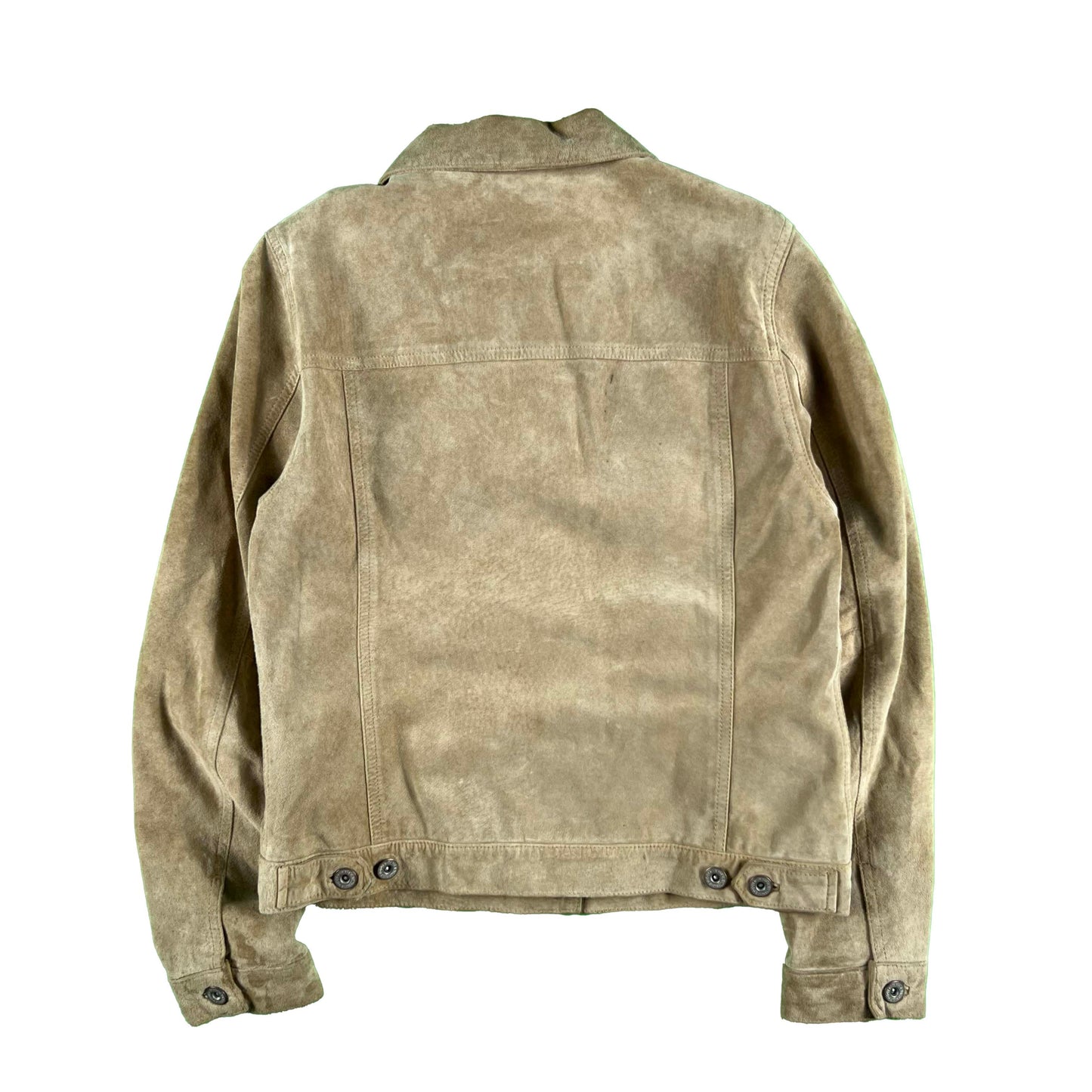 Eddie Bauer Suede Leather Trucker Jacket- S