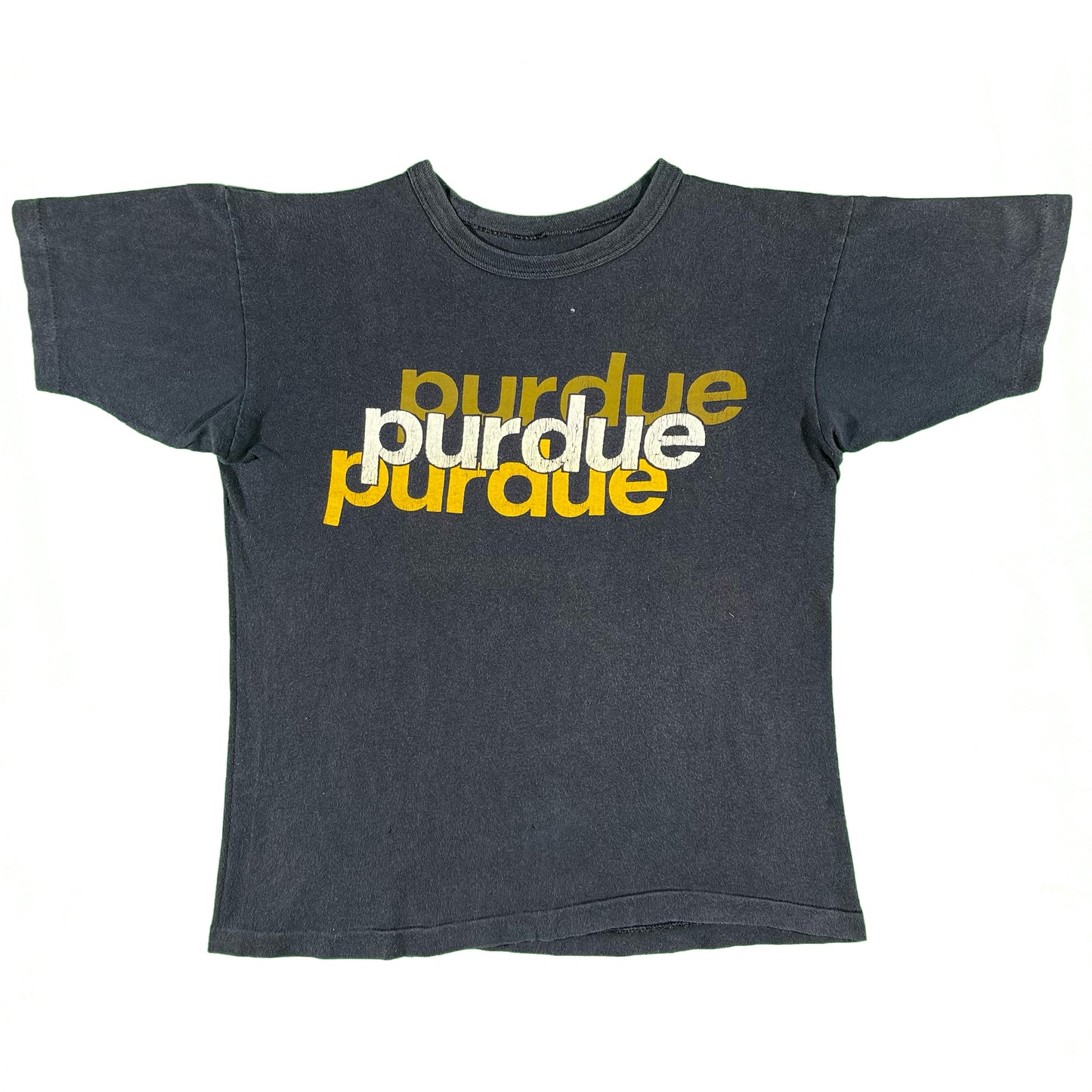 70s Faded Black Purdue Tee- S