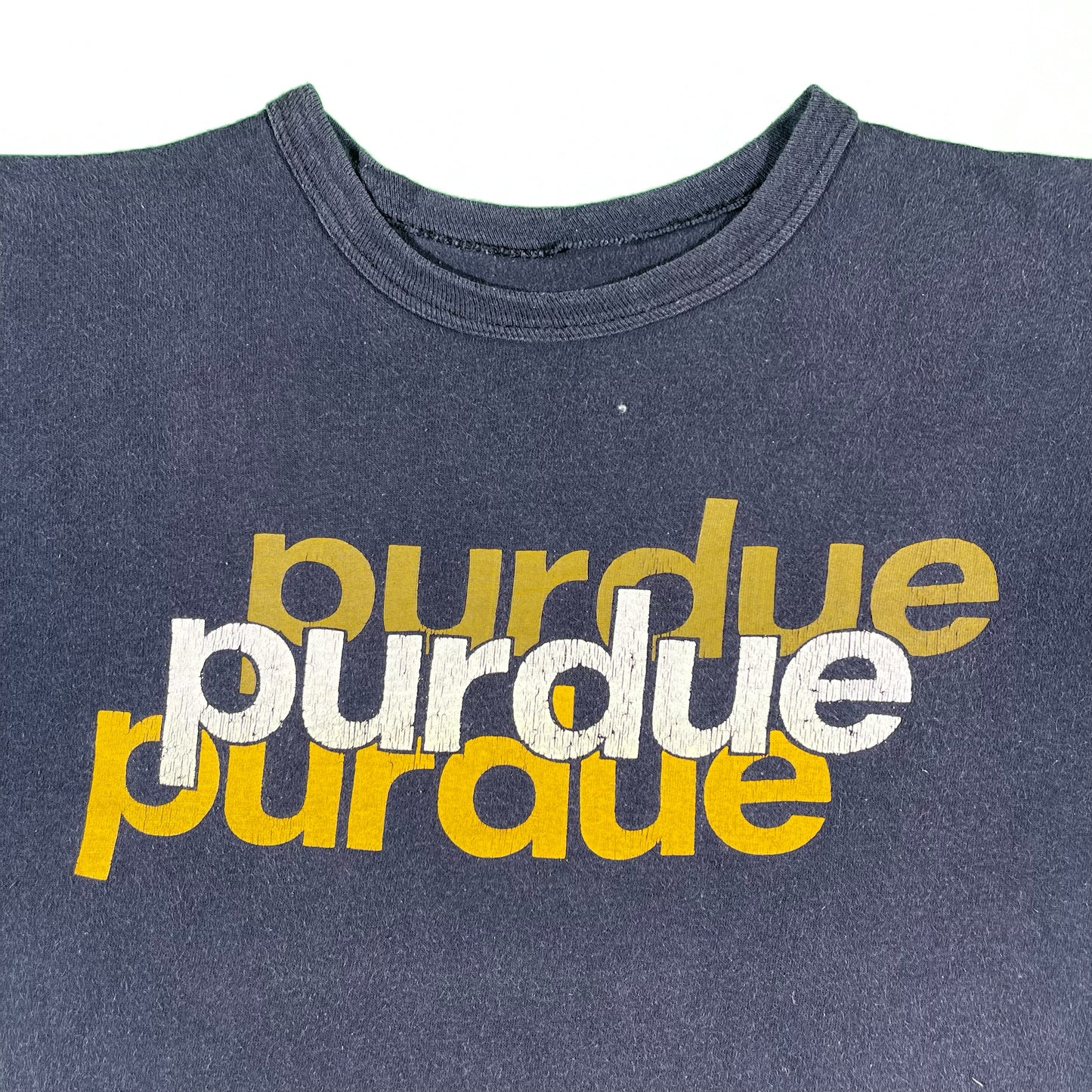 70s Faded Black Purdue Tee- S