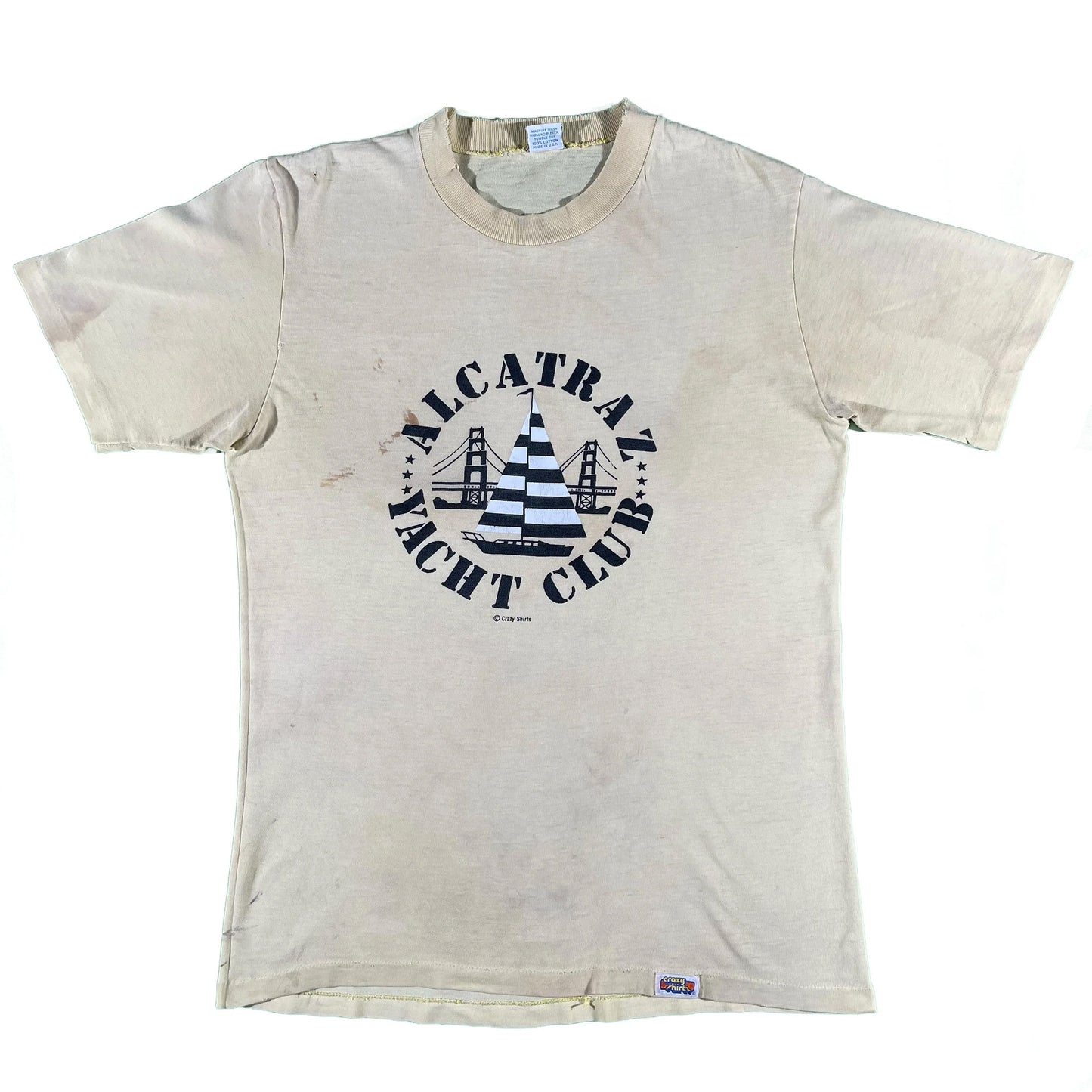 70s Thrashed Crazy Shirt 'Alcatraz' Tee- M