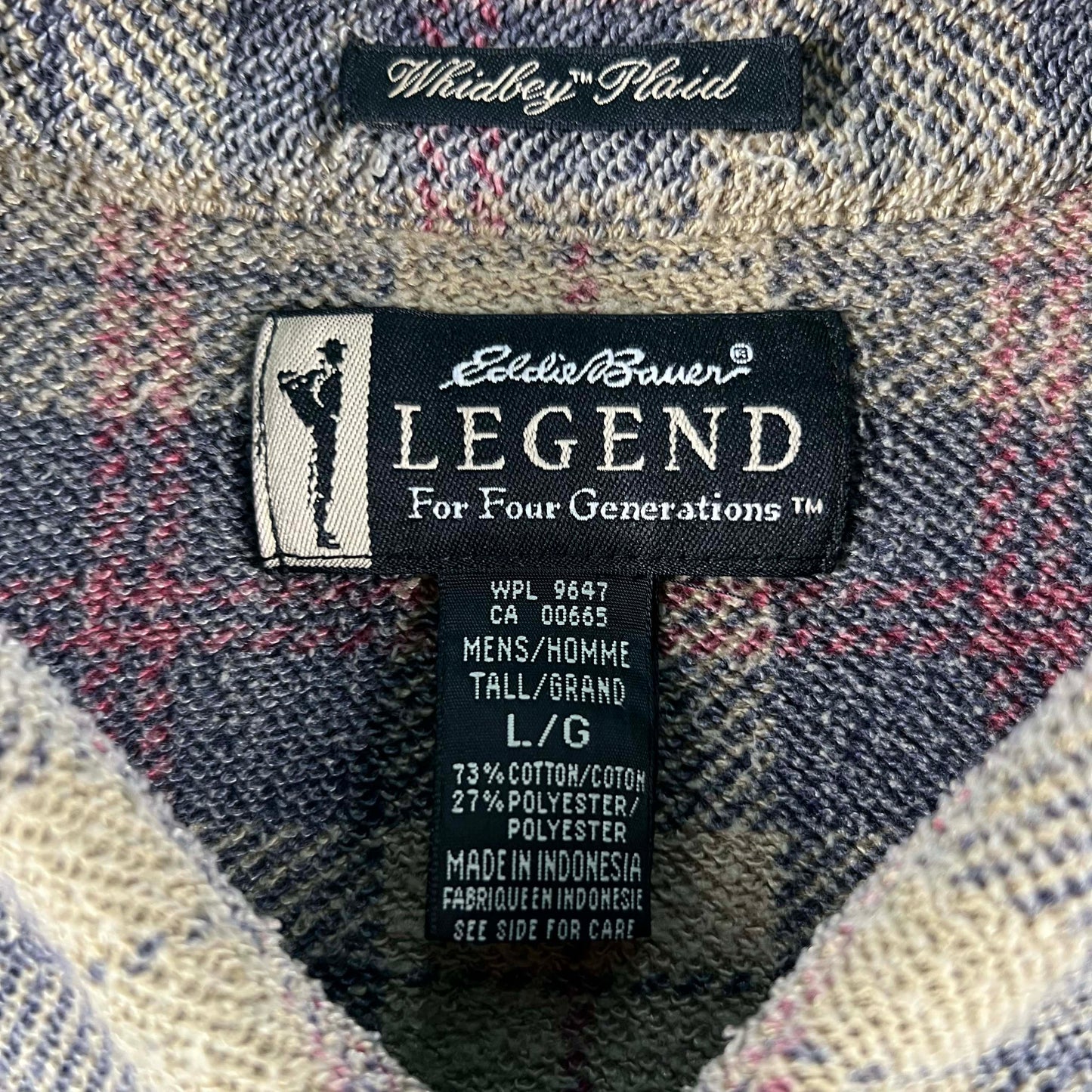 00s Eddie Bauer Plaid Shacket- L