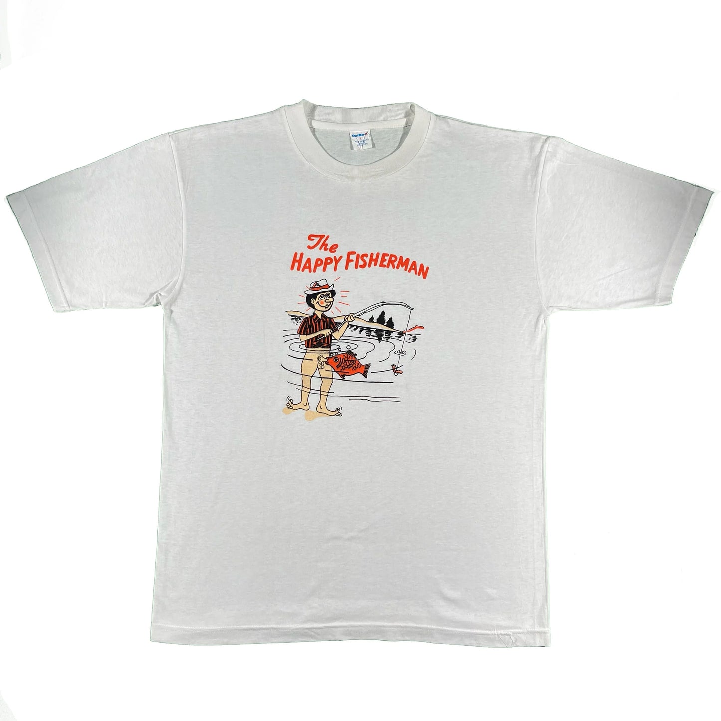 90s 'Happy Fisherman' Tee- XL