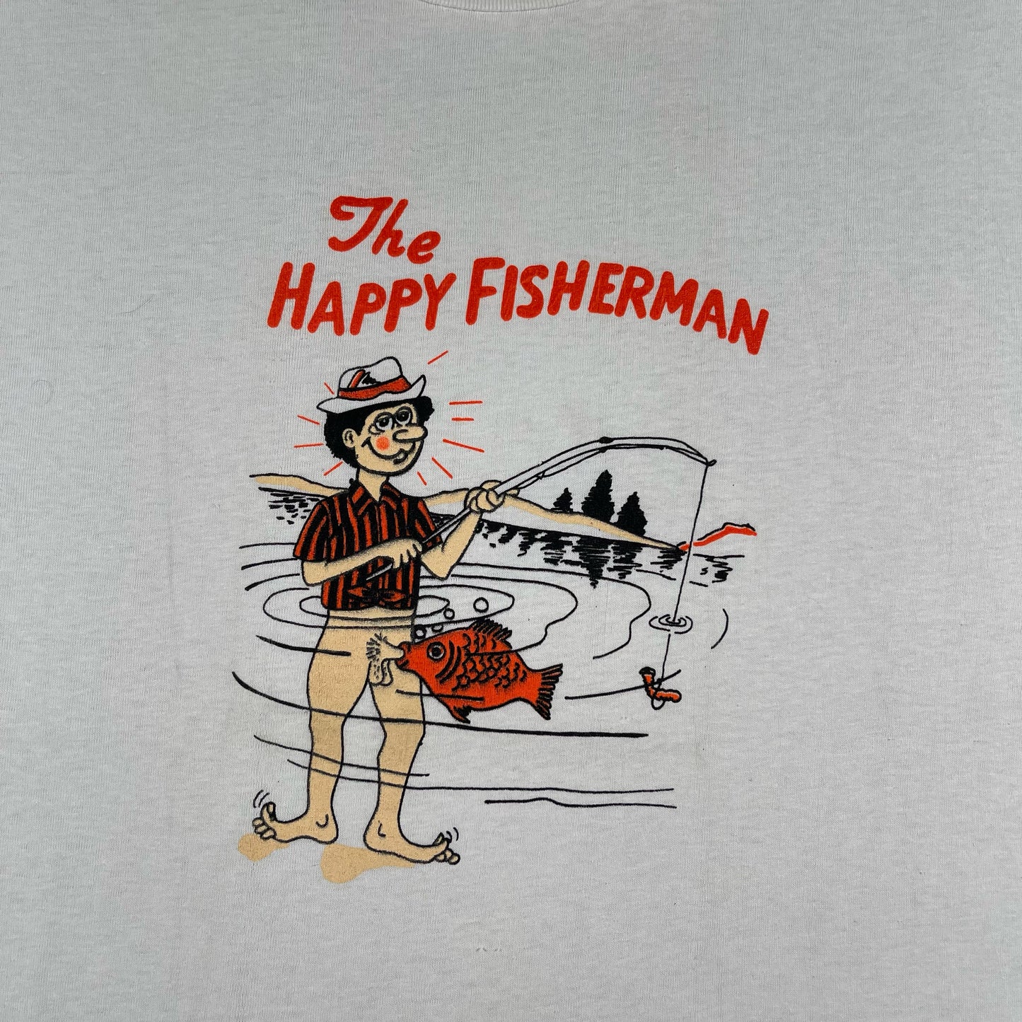 90s 'Happy Fisherman' Tee- XL