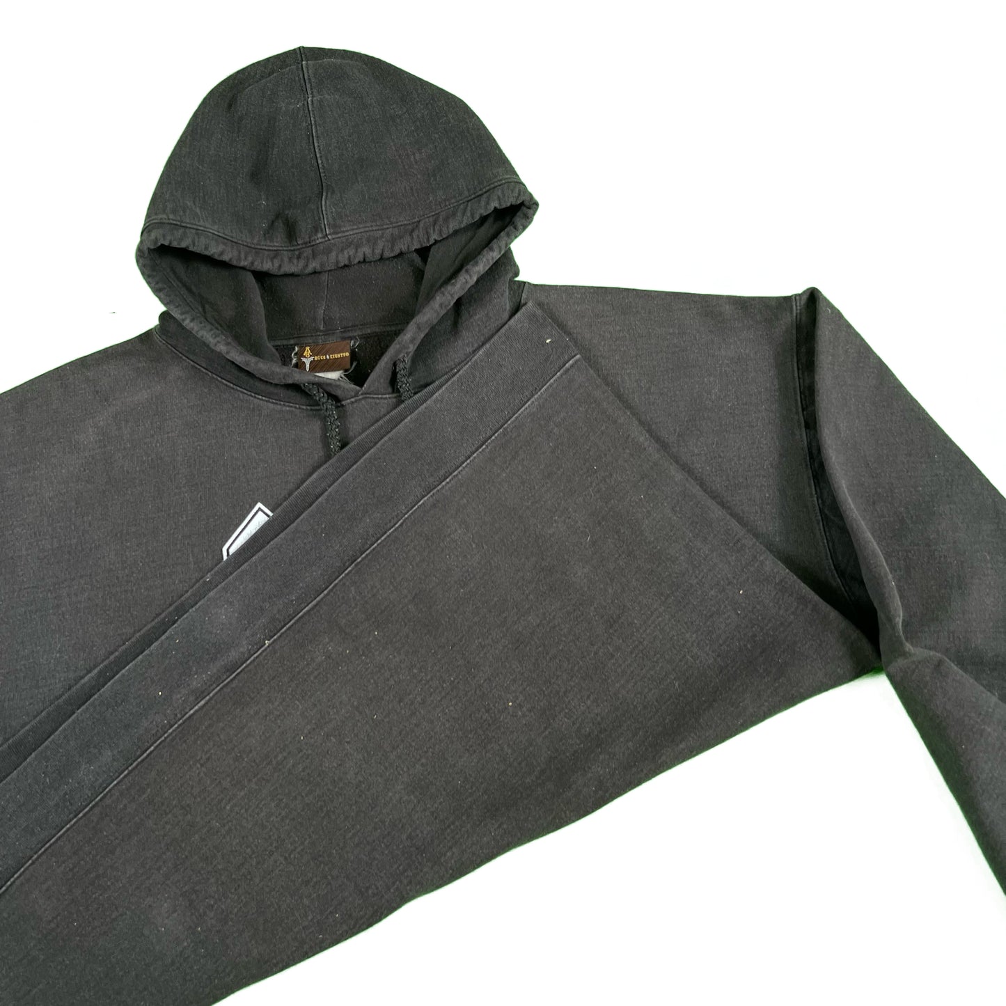 00s AC/DC Boxy Black Hoodie- XXL