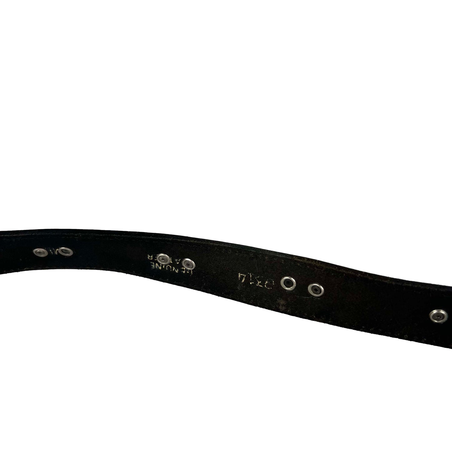 90s Native/Western Studded Black Leather Belt- 30"-34"
