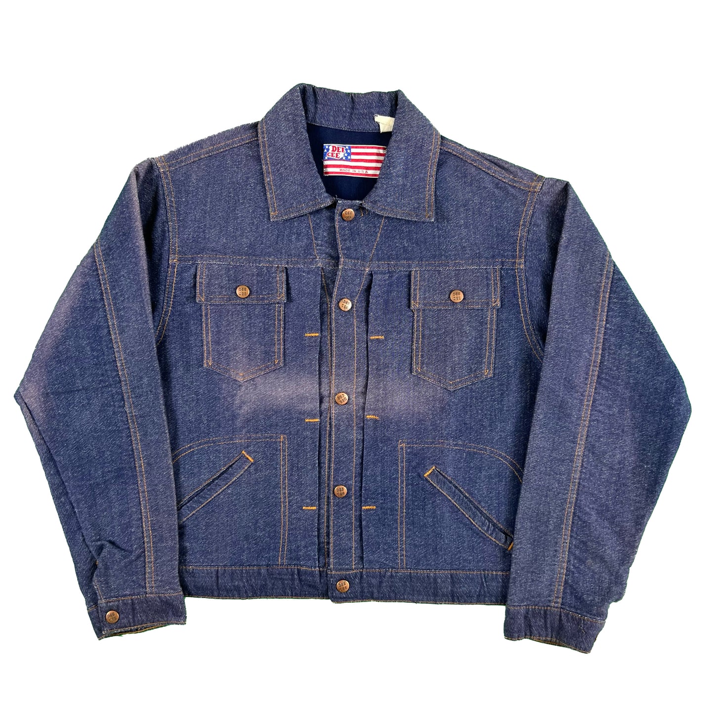70s Dee Cee Faded Denim Trucker Jacket- S