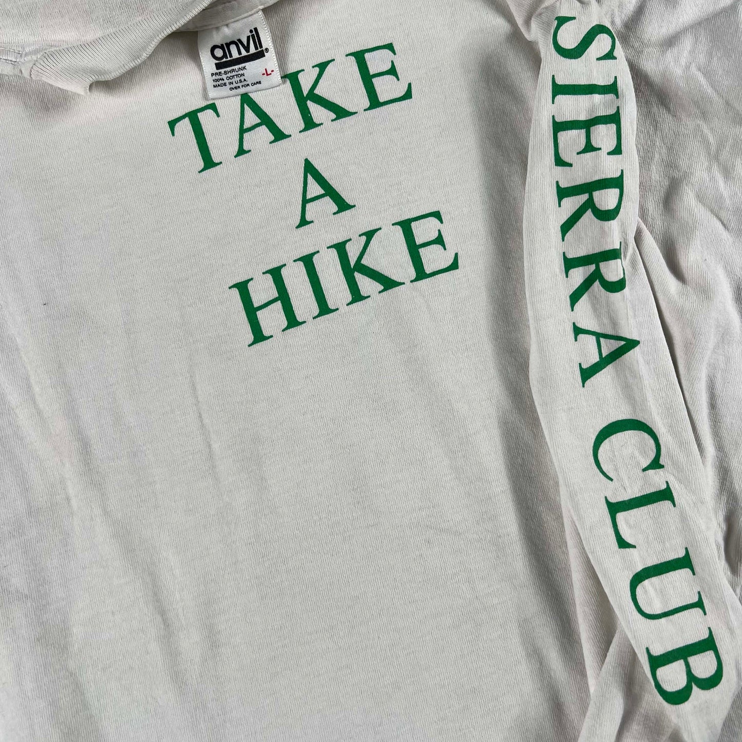 90s Heron Tee & Take A Hike Long Sleeve- L