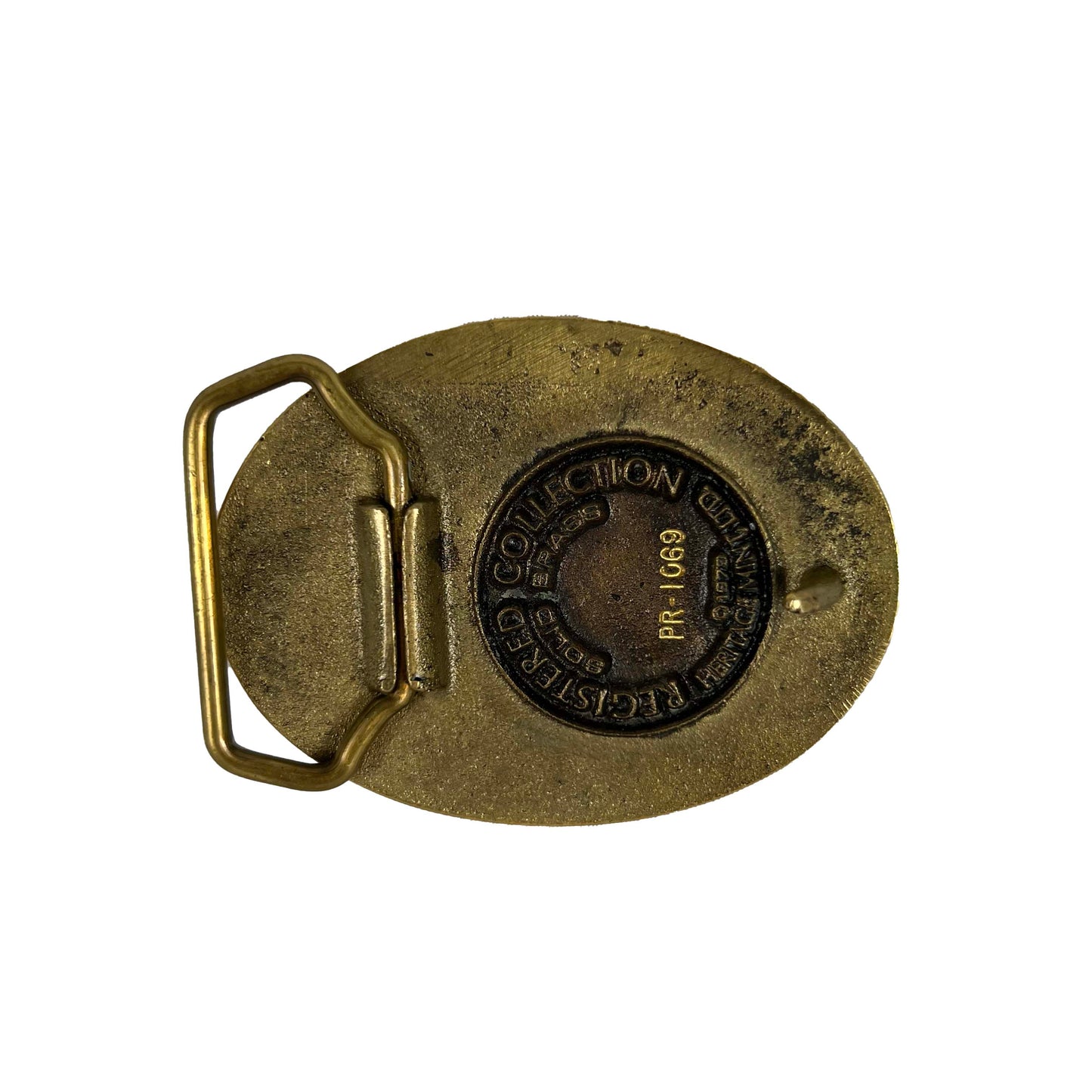 70s Pendleton Round Up Gold Belt Buckle