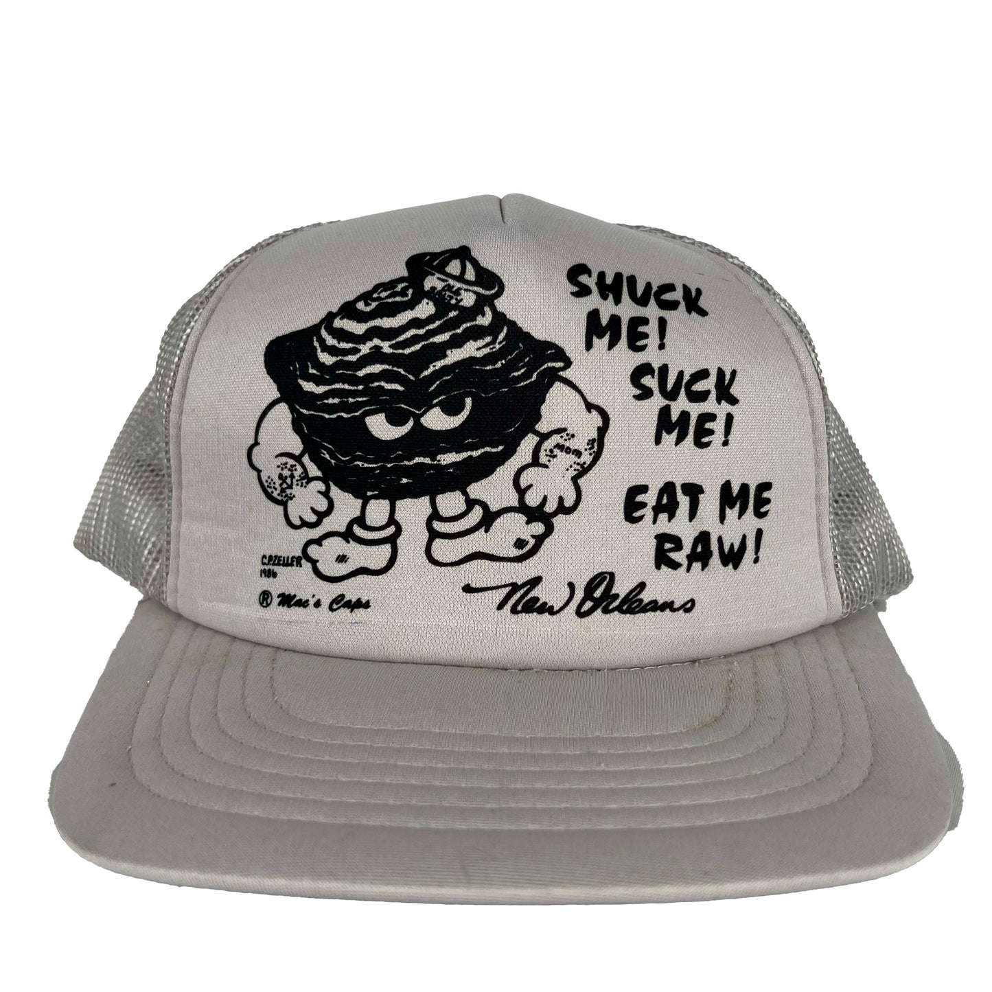 80s Shuck Me, Suck Me, Eat Me Raw Trucker Hat