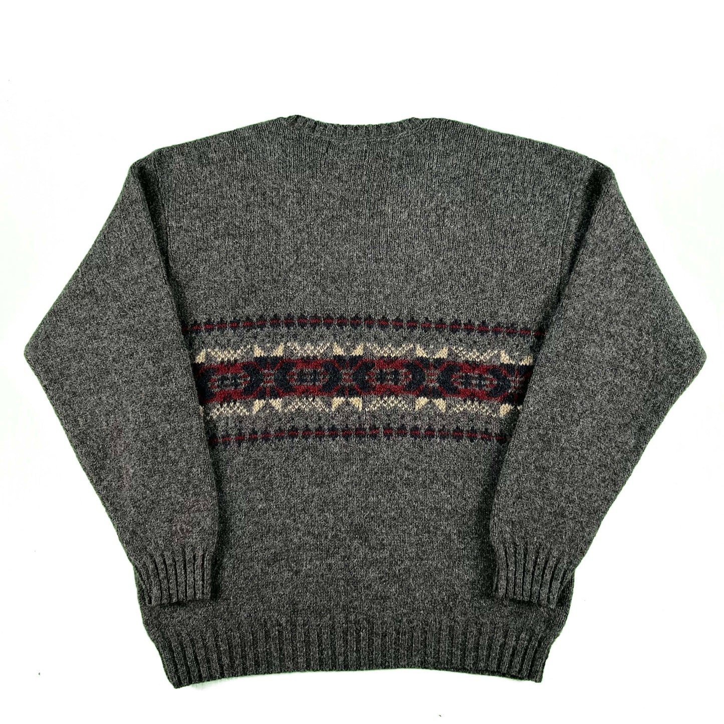 90s Eddie Bauer Patterened Wool Sweater- XL