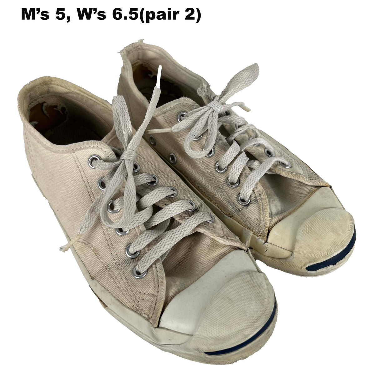 80s White/Cream Made in USA Converse Jack Purcells- SELECT PAIR