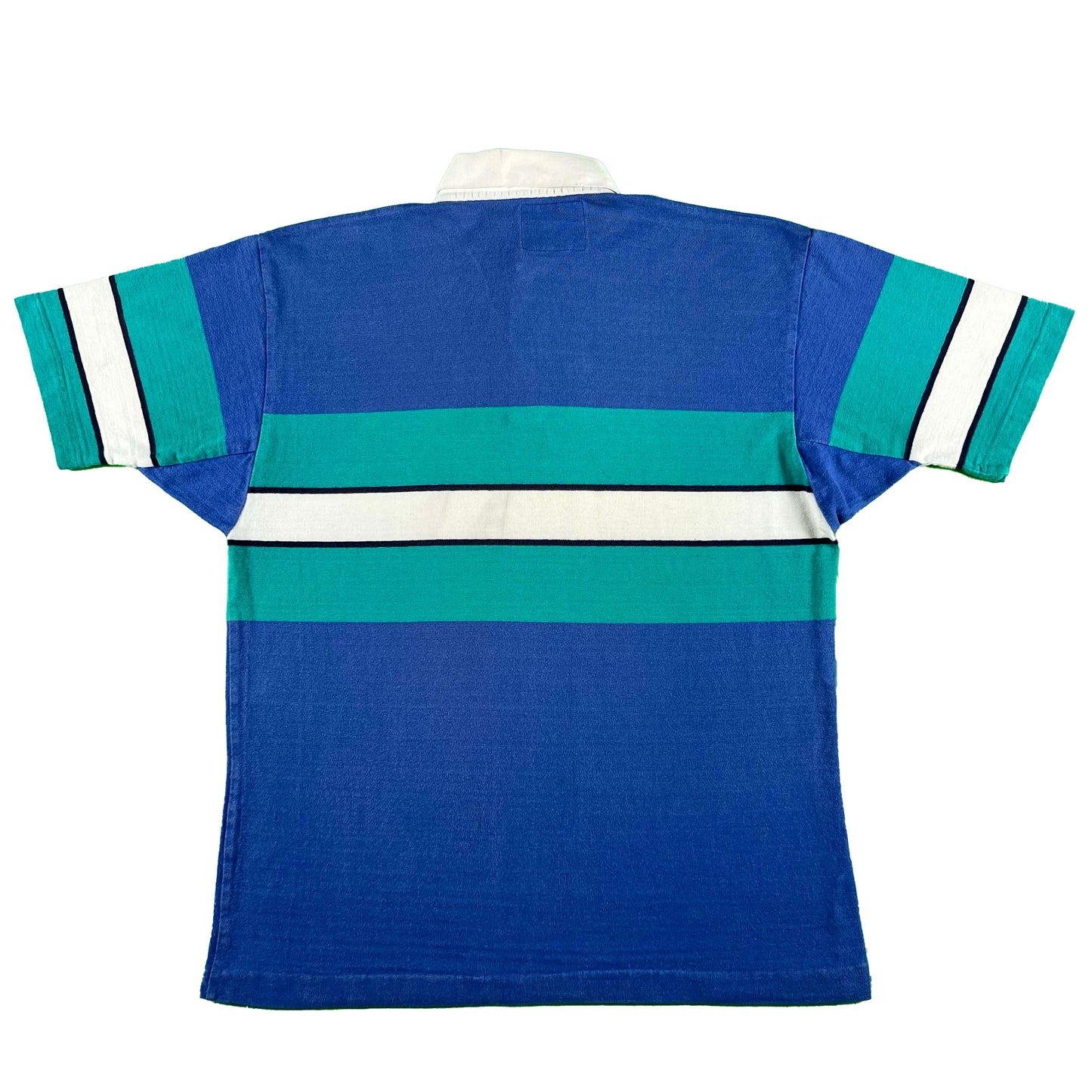 90s Lands' End Short Sleeve Rugby Shirt- XL