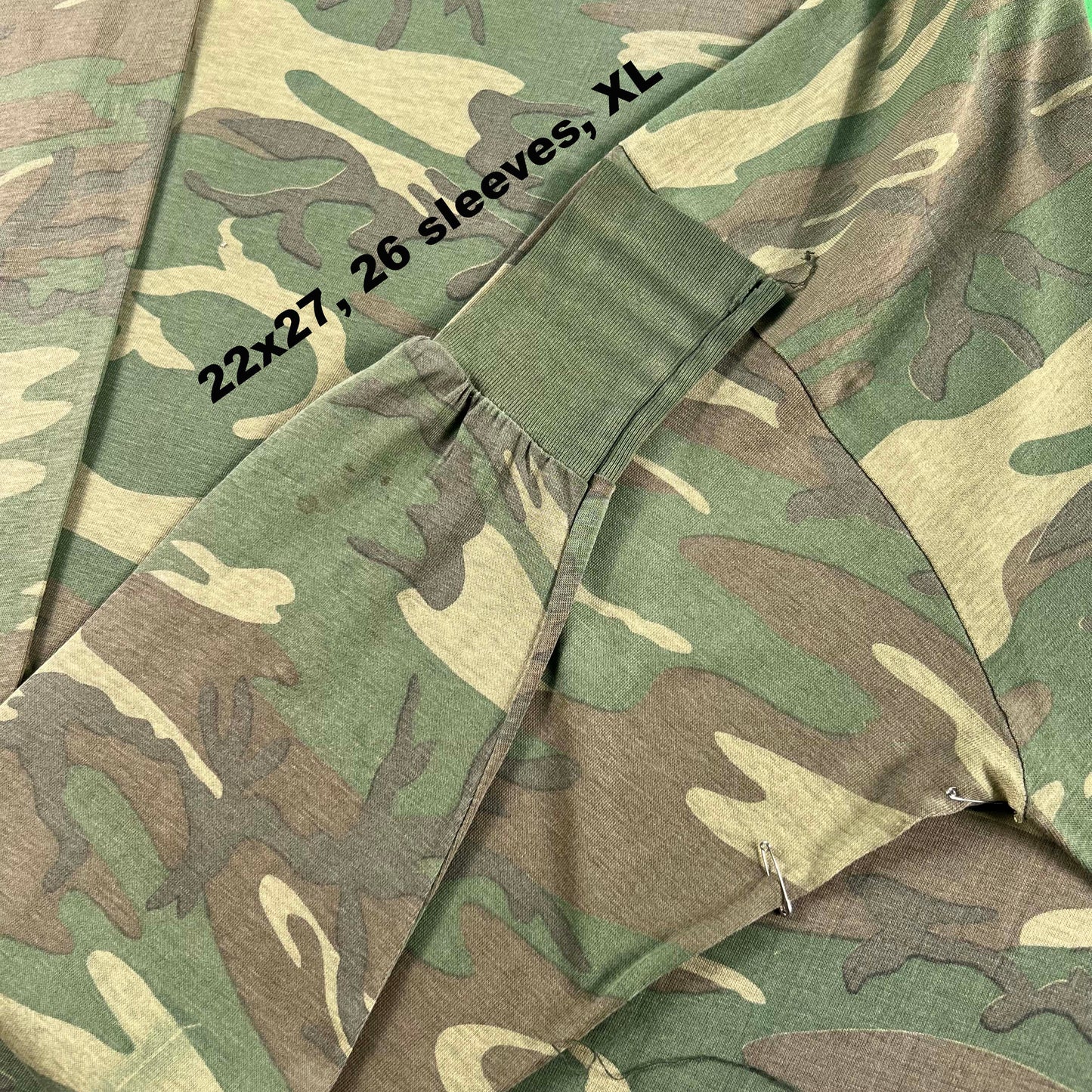Vintage Blank Camo Long Sleeve Tees- SELECT SHIRT