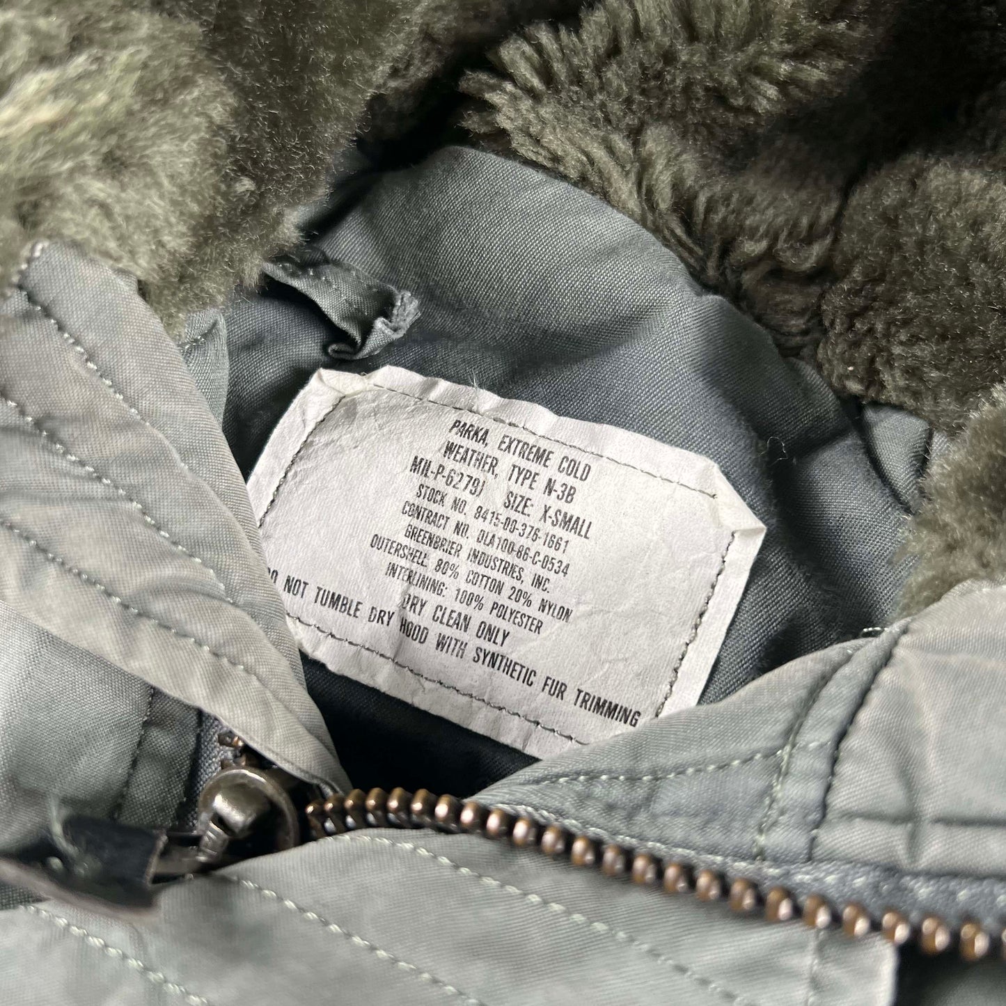 70s U.S. Air Force N-3B Hooded Parka- XS