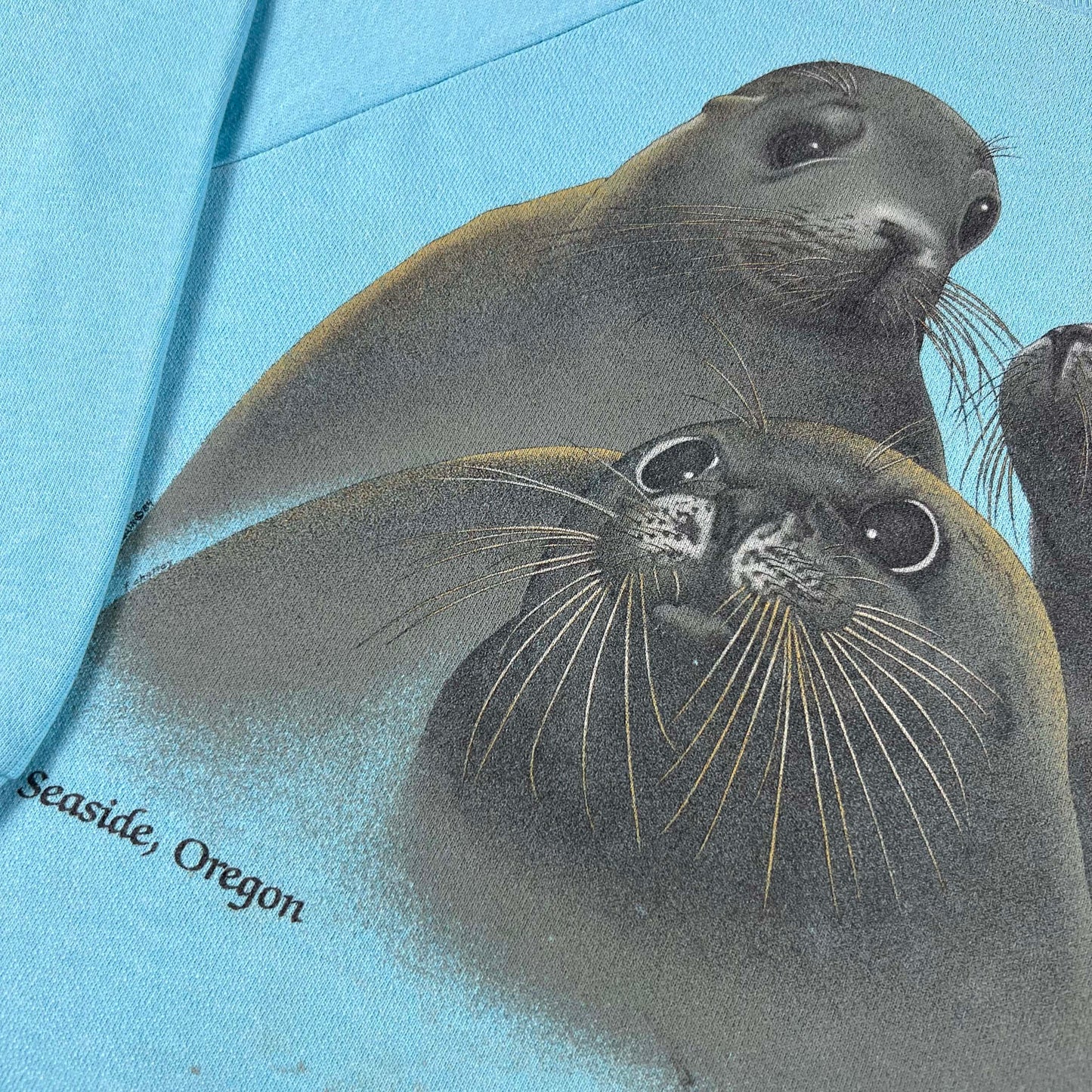 80s Adorably Cute Seals Sweatshirt- M