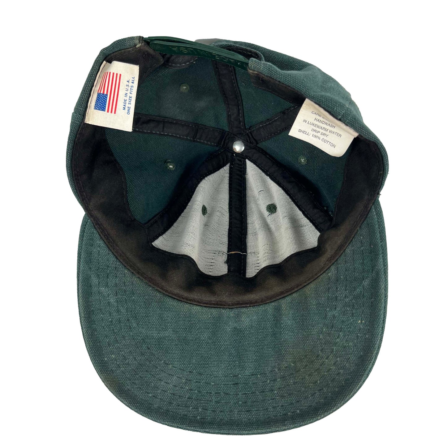 90s Faded Forest Green Carhartt Canvas Hat