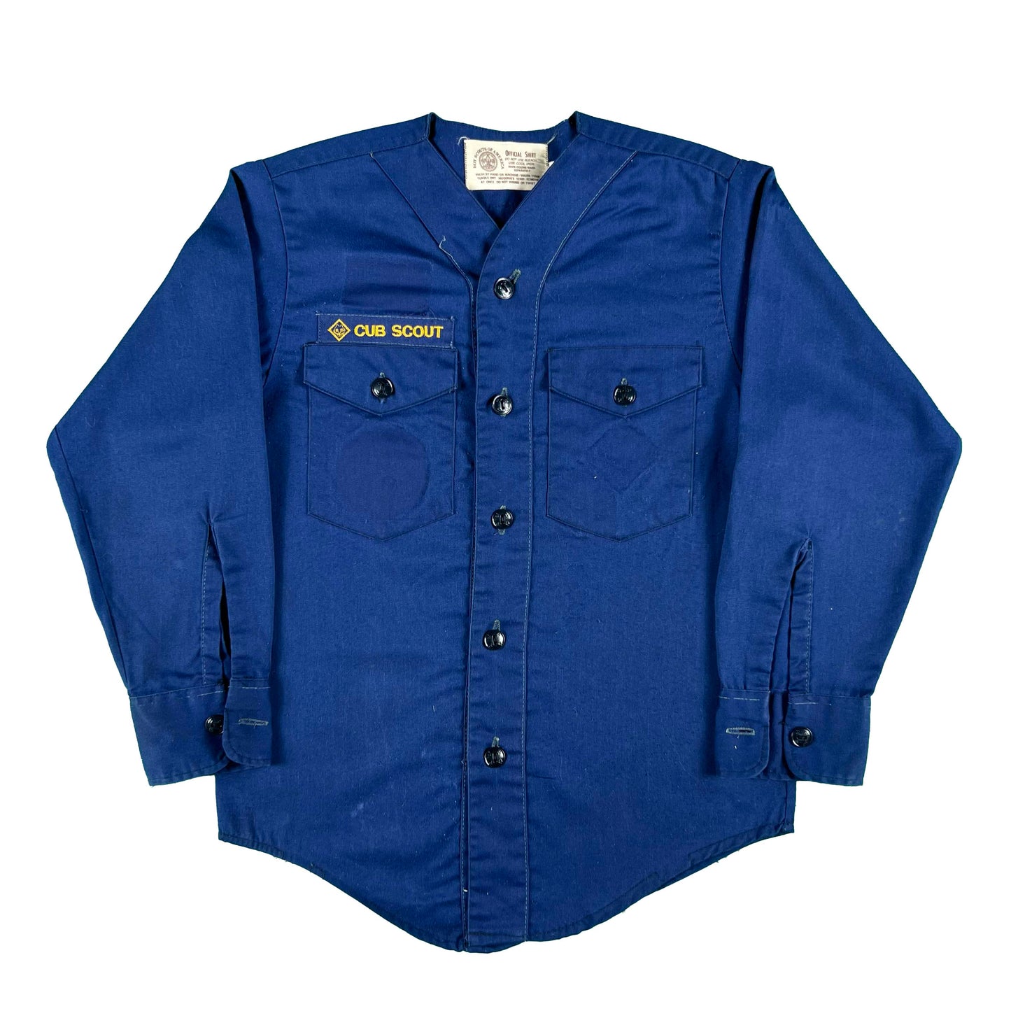 60s/70s Cub Scouts Navy Blue Swooped Collar Uniform Top- SELECT SIZE