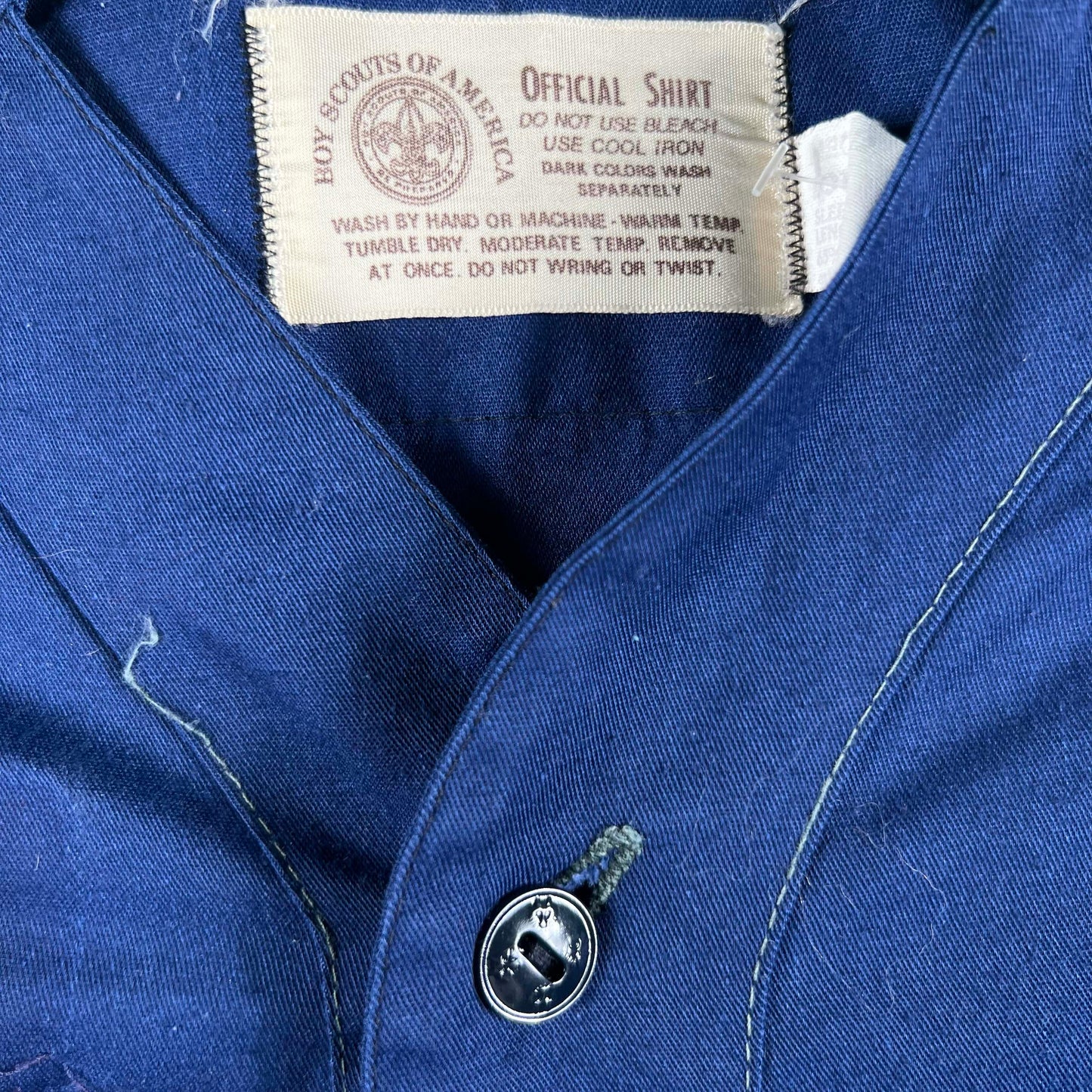 60s/70s Cub Scouts Navy Blue Swooped Collar Uniform Top- SELECT SIZE