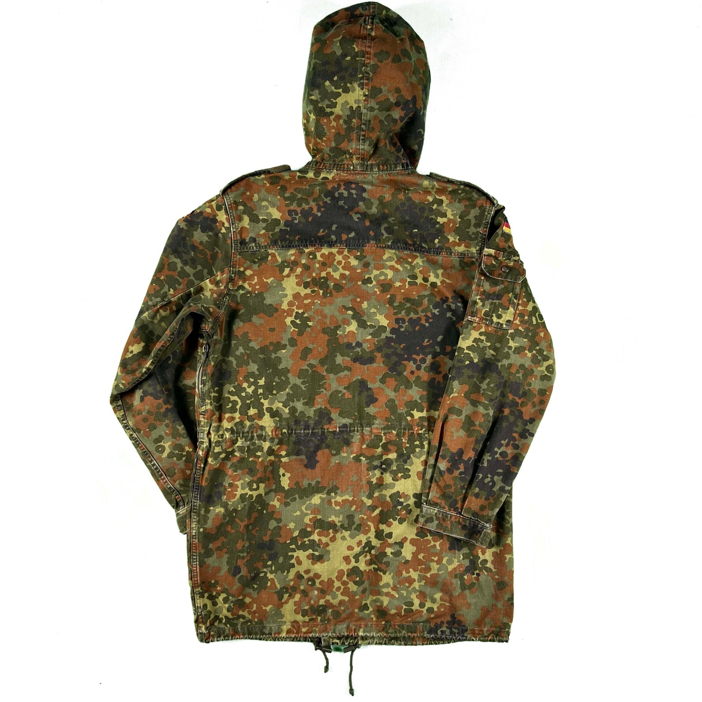 90s German Army Flecktarn Camo Hooded Parka- M