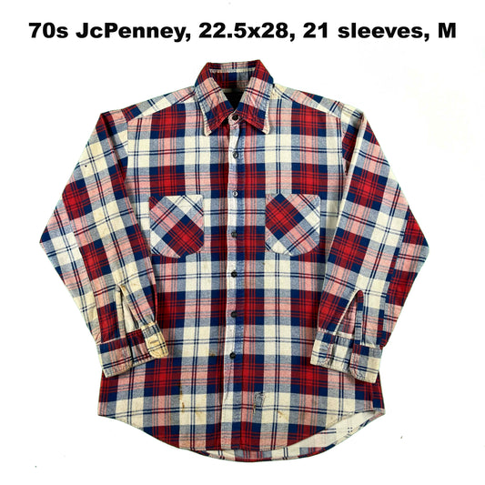 Vintage 100% Cotton Printed Flannel Shirts- SELECT SHIRT