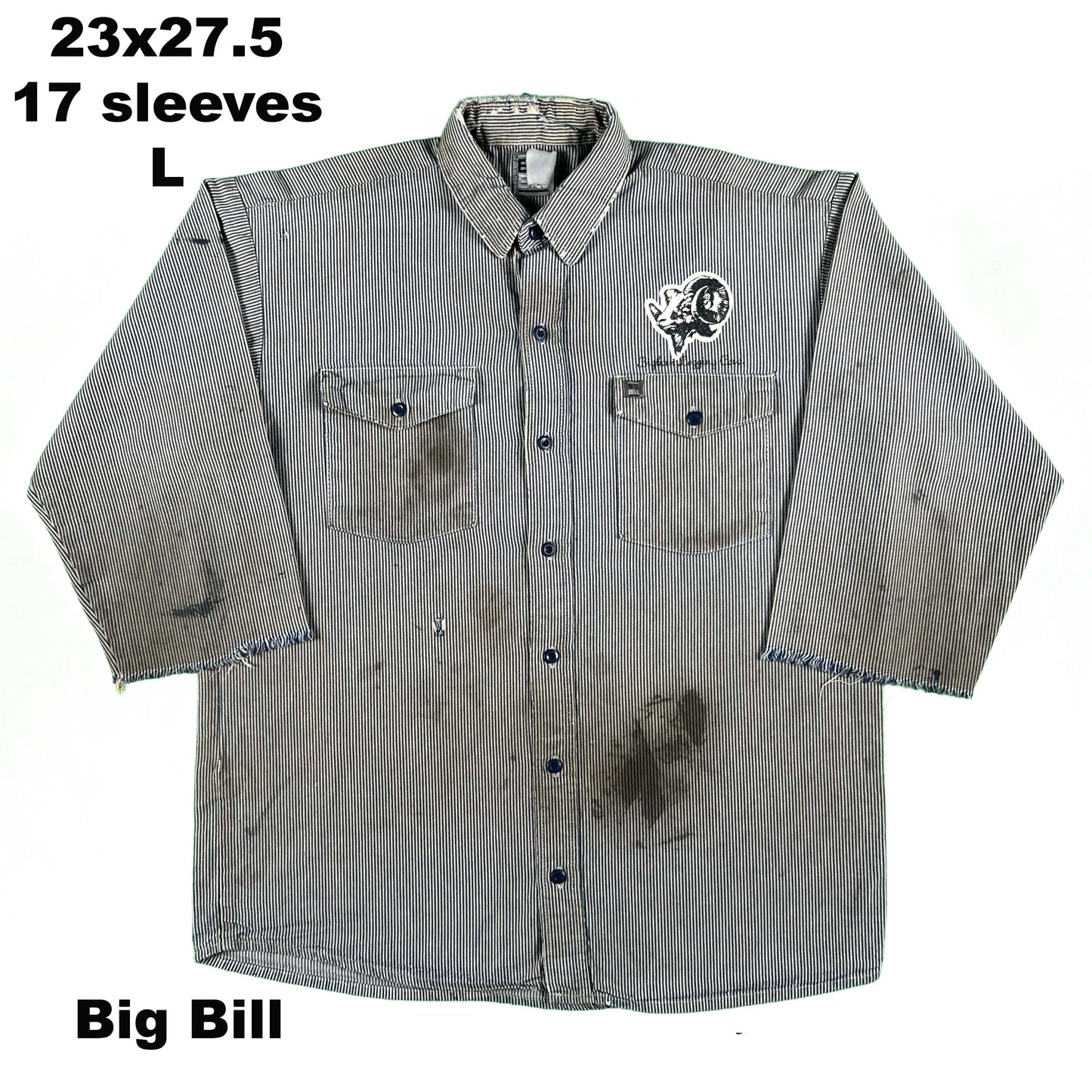 Vintage Hickory Stripe Button Up Work Shirts- SELECT SHIRT