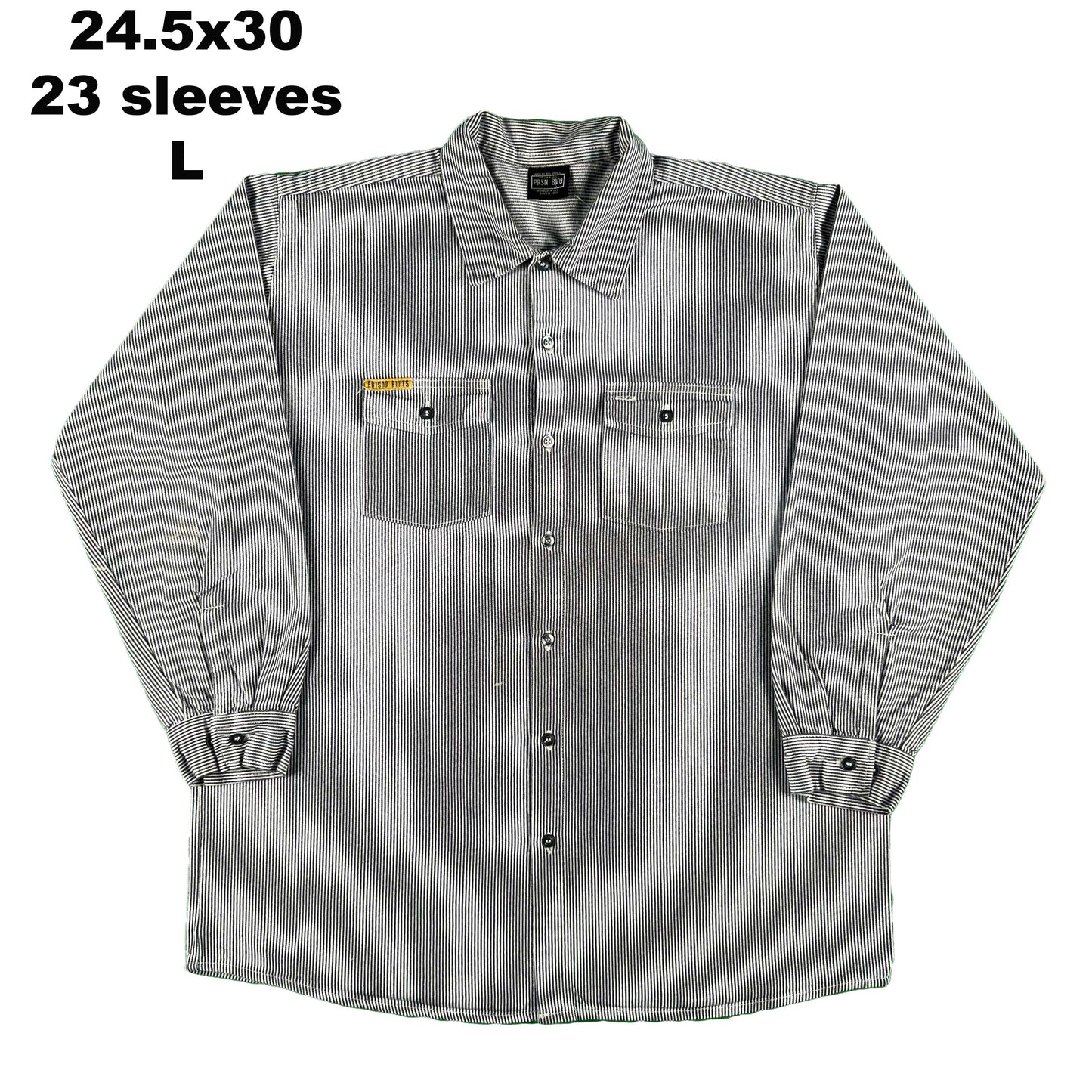 Vintage Hickory Stripe Button Up Work Shirts- SELECT SHIRT
