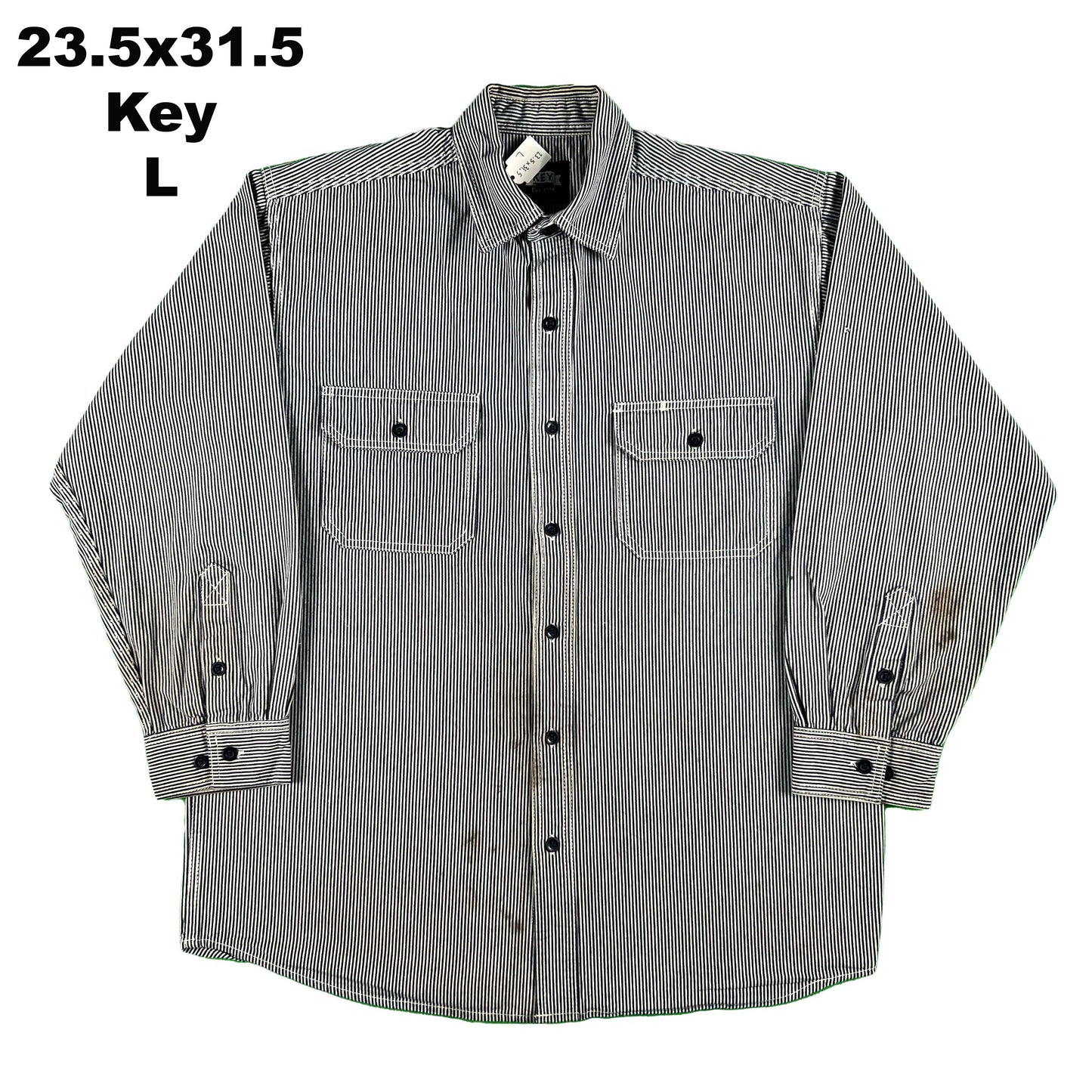 Vintage Hickory Stripe Button Up Work Shirts- SELECT SHIRT