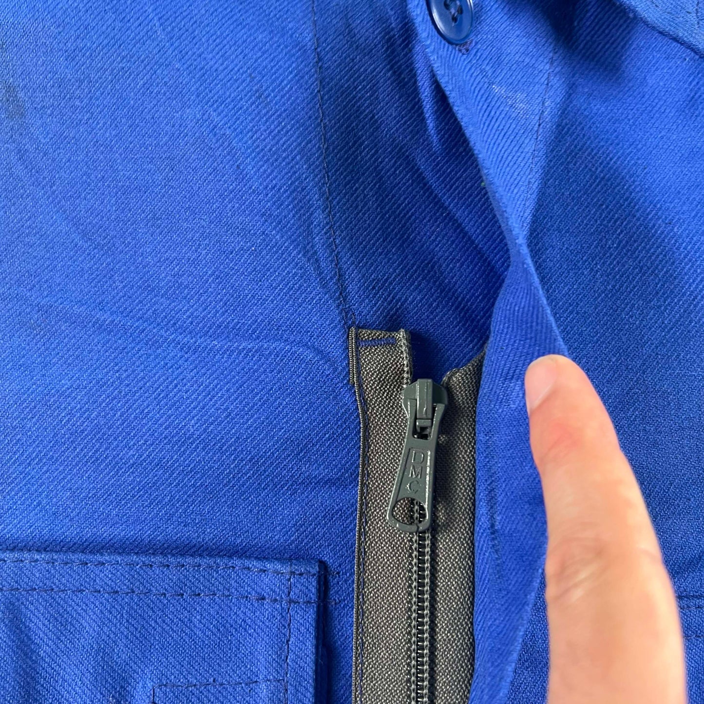 90s French Zip Up Work Jacket- M/L