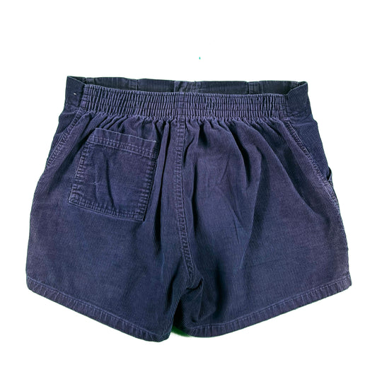 90s Sun Faded Navy Blue Corduroy Shorts- 33x4