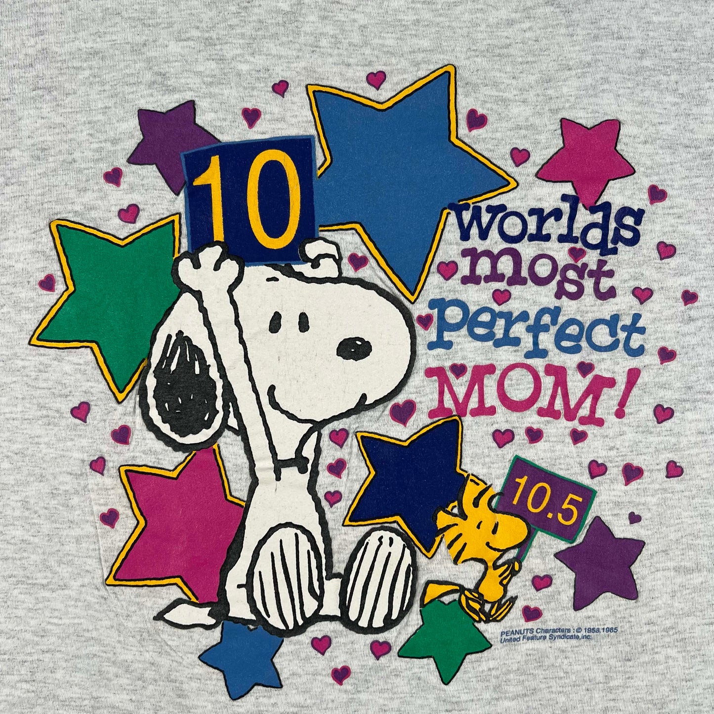 90s Worlds Most Perfect Mom Snoopy Tee- L
