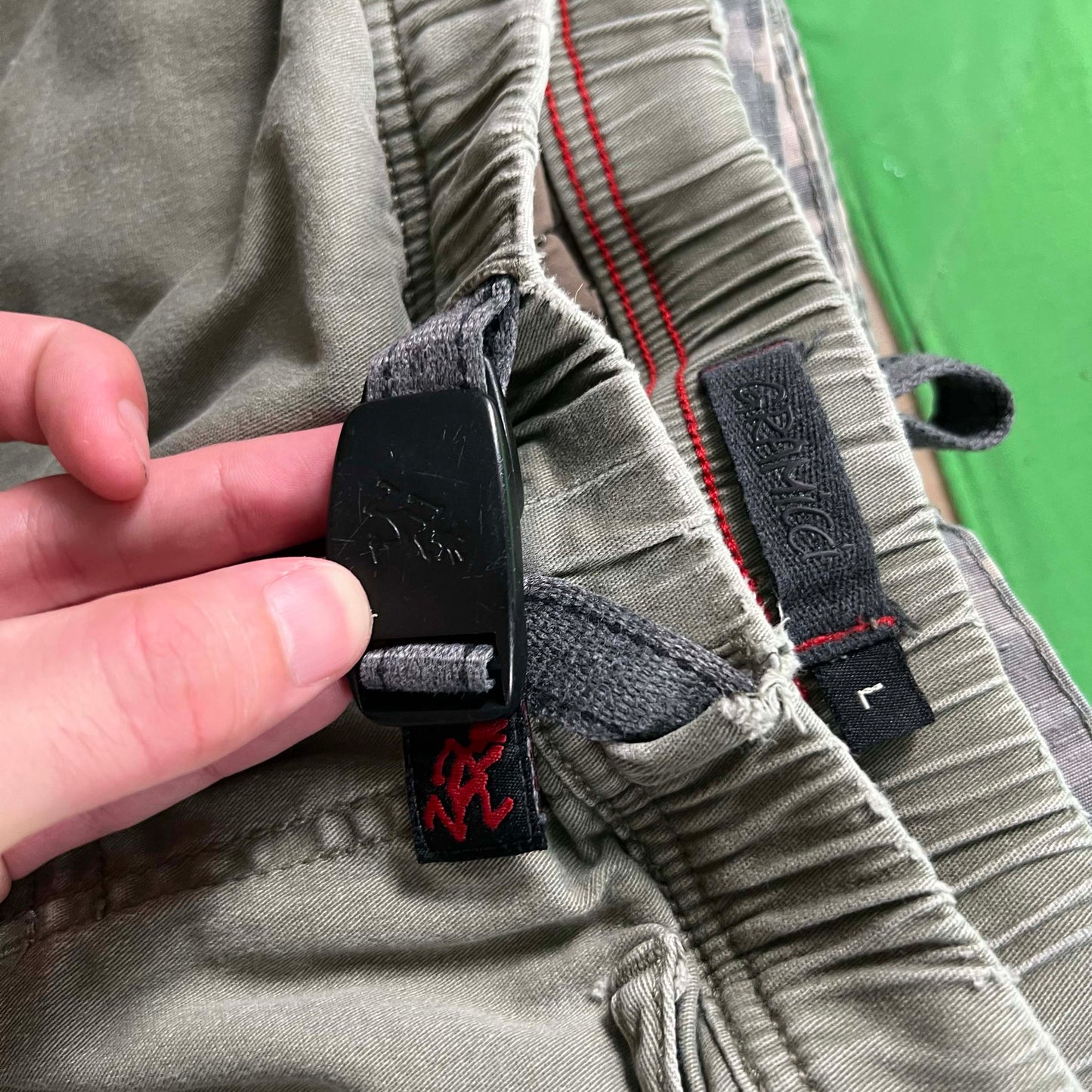 Gramicci Faded Army Green Shorts- L