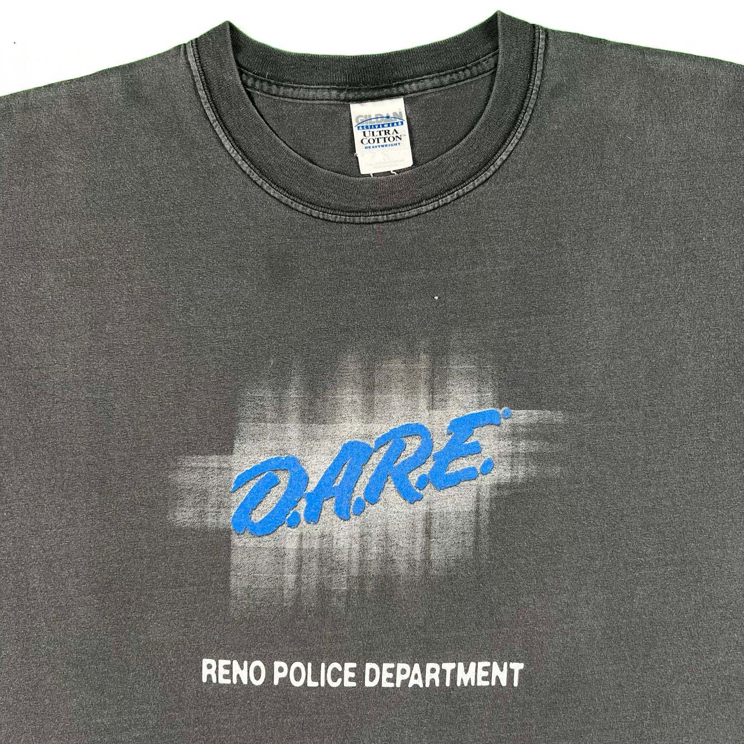 00s Sun Faded Black Reno DARE Tee- L